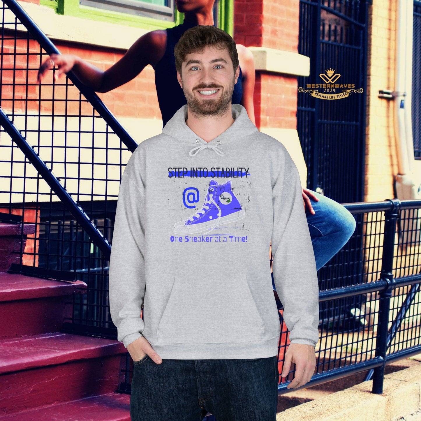 Unisex EcoSmart® Pullover Hoodie Sweatshirt_ N2+ Series USESPOHSS PT2WW001_ LImited Edition Quality Garment by WesternWaves: