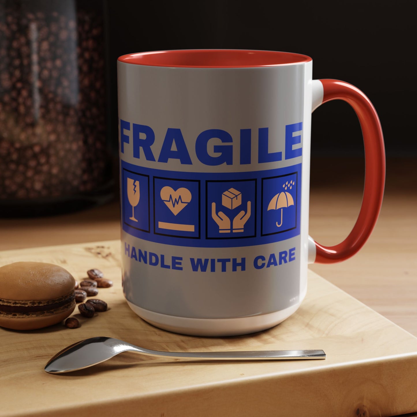 Accent Coffee Mug 11, 15oz_ N2+ Series ACM11OZ PT2WW006_ Vibrant Limited Edition Design by WesternWawes: