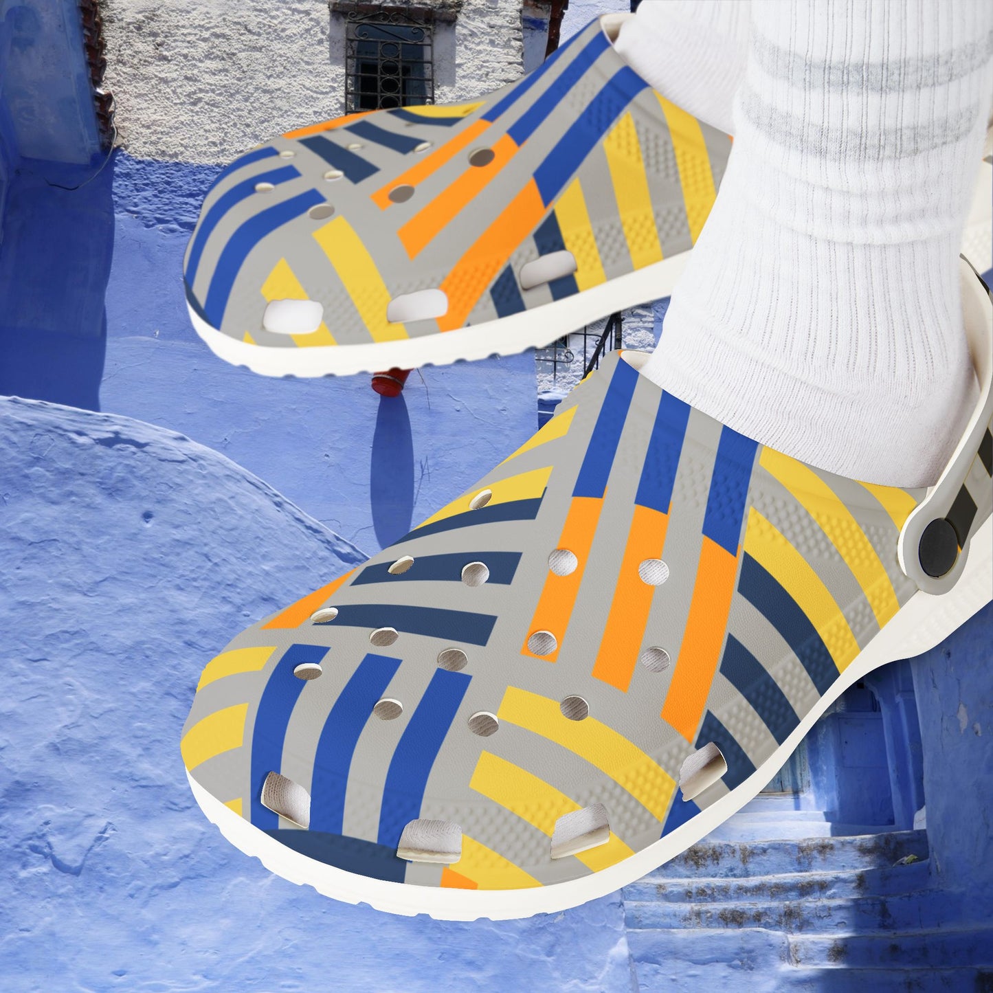 EVA Foam Clogs (AOP)_ N Series EVAFC(AOP) PT2WW001_ Limited Edition Cloud Comfort with Charms by WesternWaves: