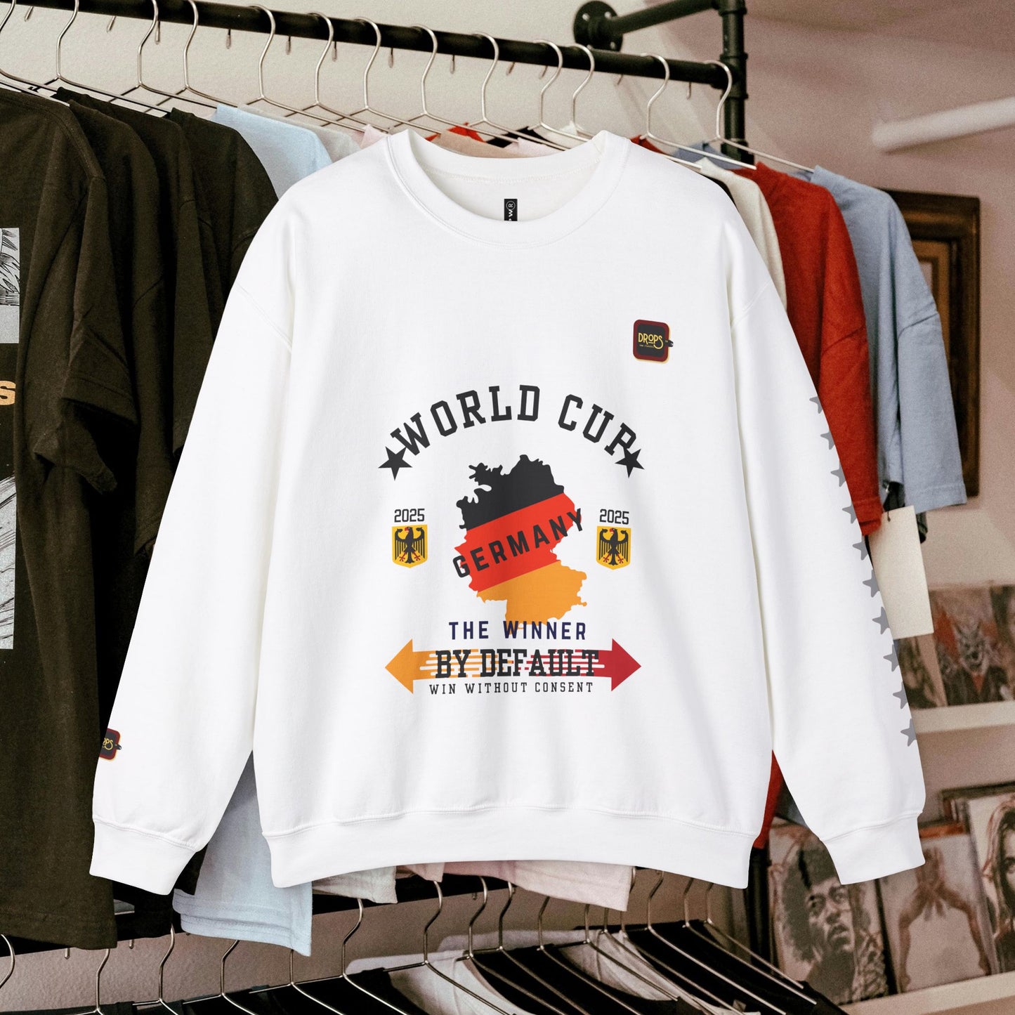 Unisex Sweatshirt_ N7+ Series USSS PT2WW001_ Germany The Winner by Default_ Limited Edition by WesternWaves: