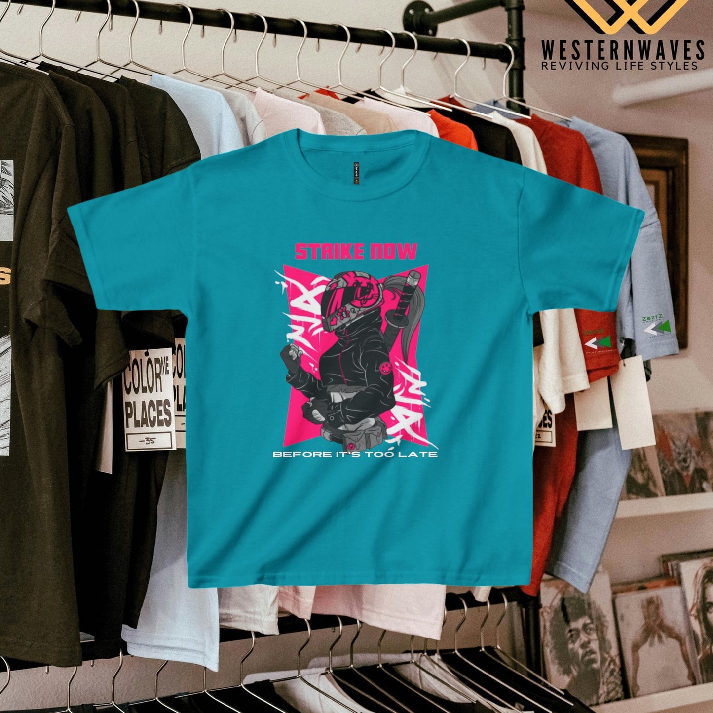 Kids Heavy Cotton™ Tee_ N2+ Series KHCT PT2WW003_ Limited Edition Durable Comfort for Every Adventure by WesternWaves: