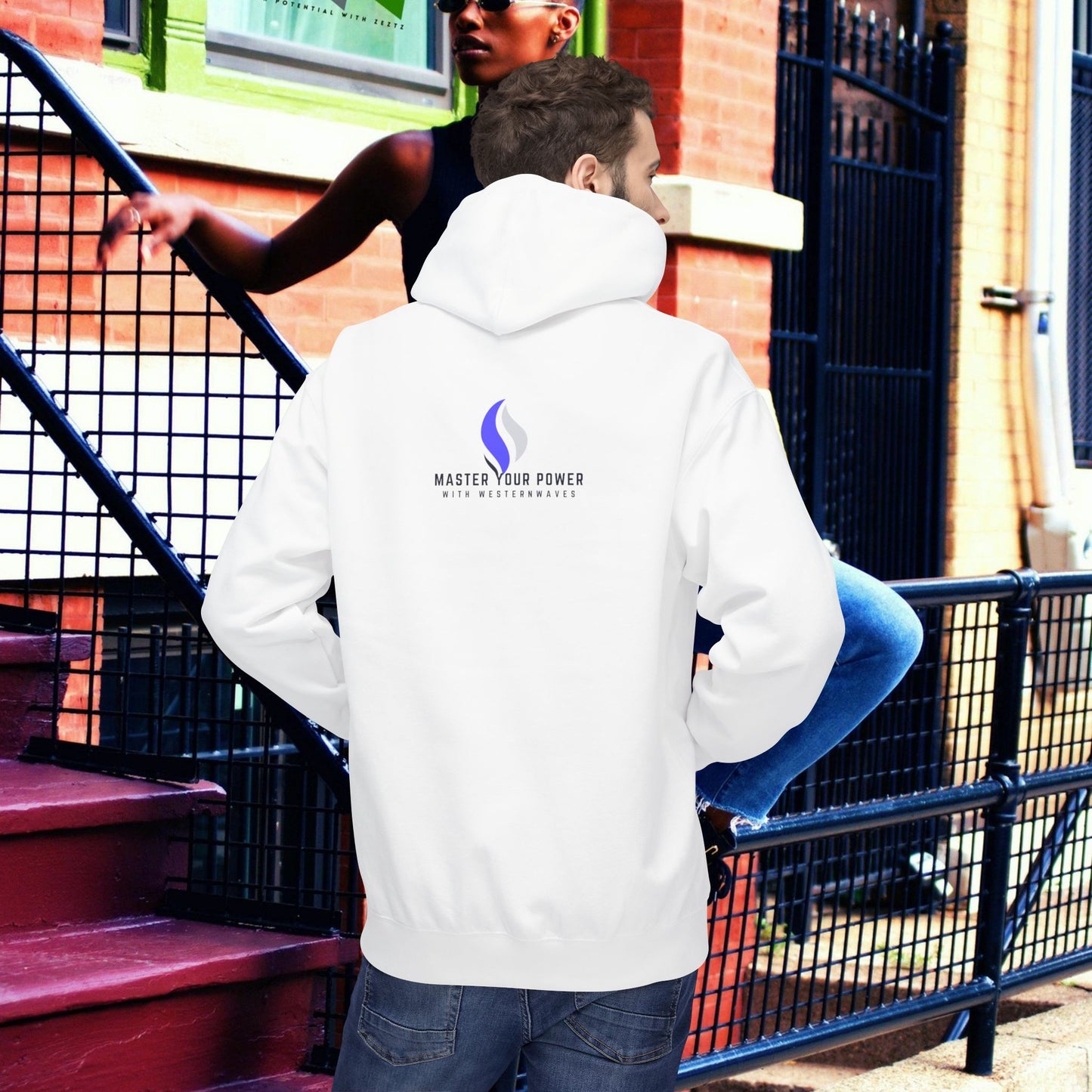 Unisex Midweight Softstyle Fleece Hoodie_ N3+ Series USMWSSFH PT2WW006_ Limited Edition Luxuriously Soft 100% Cotton Face by WesternWaves: