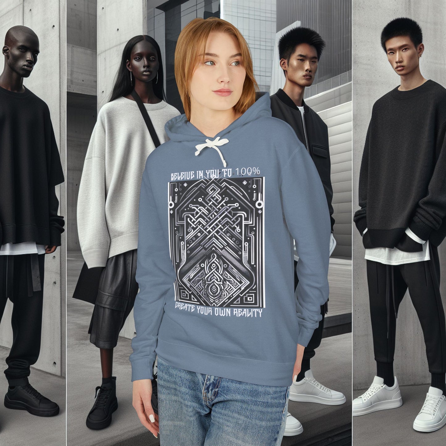 Unisex Lightweight Hooded Sweatshirt_ Series UWD 0052_ Limited Edition Streetwear Classic by WesternWaves: