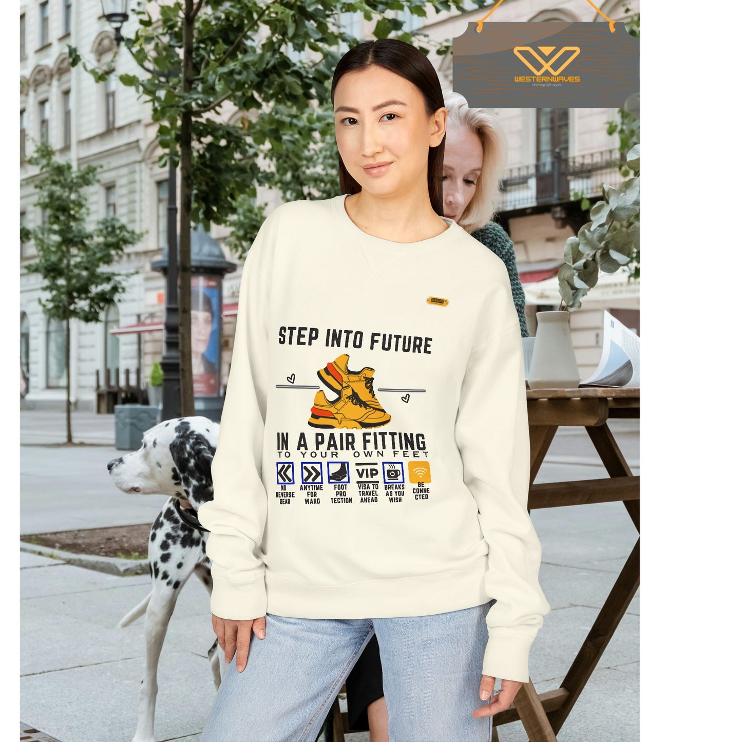Unisex ComfortWash® Garment Dyed Crewneck Sweatshirt_ N7* Series USCGDCNSS PT2WW001_ Limited Edition Comfort & Retro Flair by WesternWaves: