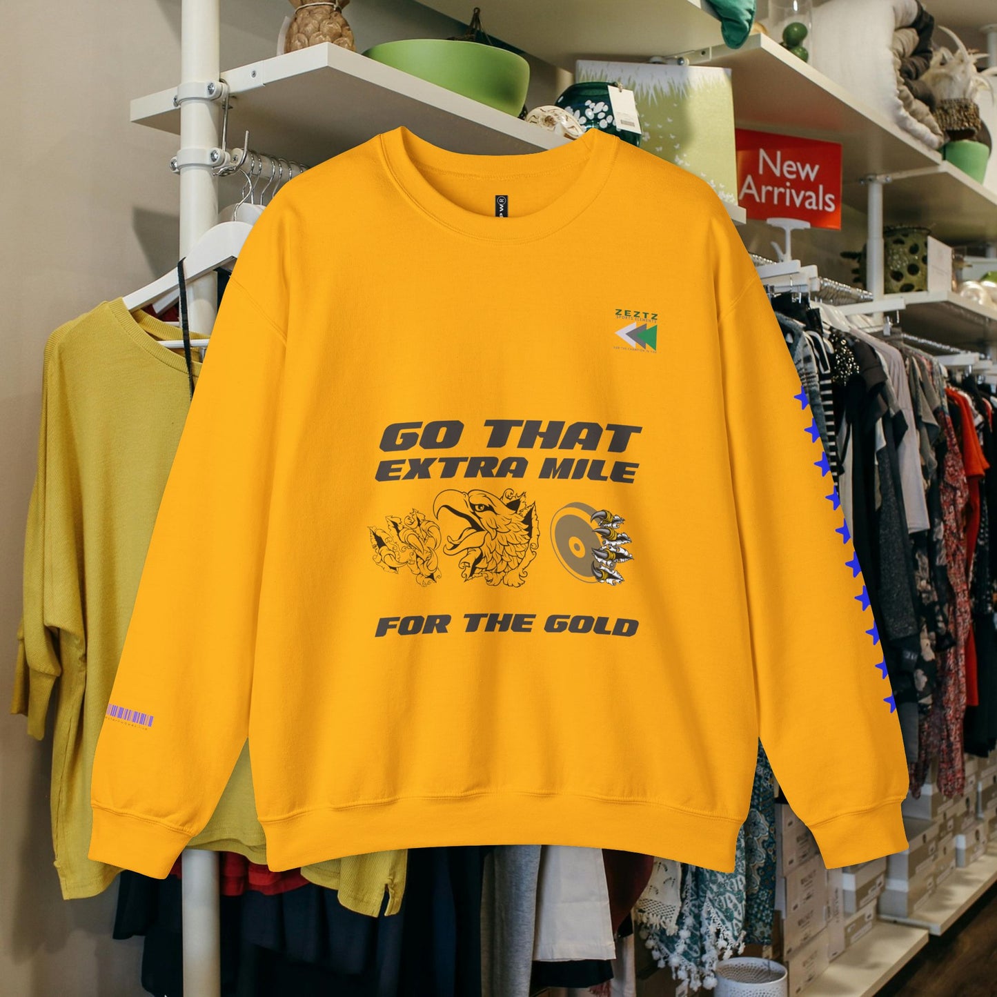 Unisex Heavy Blend™ Crewneck Sweatshirt_ N2 Sports Series UHBCSS PT2WW005_ Limited Edition ‘Zeztz’ Brand Sports Elements by WesternWaves: