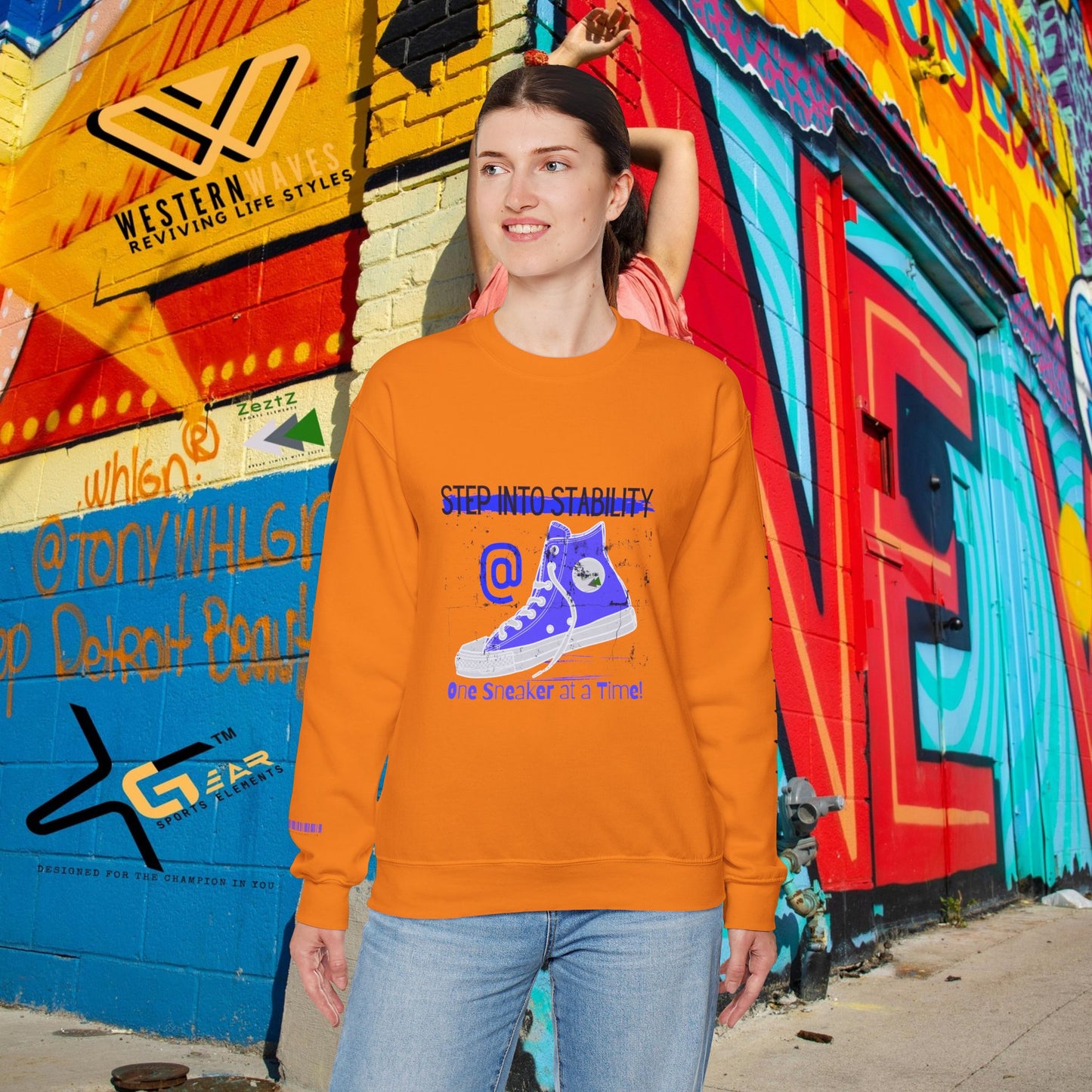 Unisex Heavy Blend™ Crewneck Sweatshirt_ N3+ Series UHBCSS PT2WW031_ Limited Edition Pure Luxury By WesternWaves: