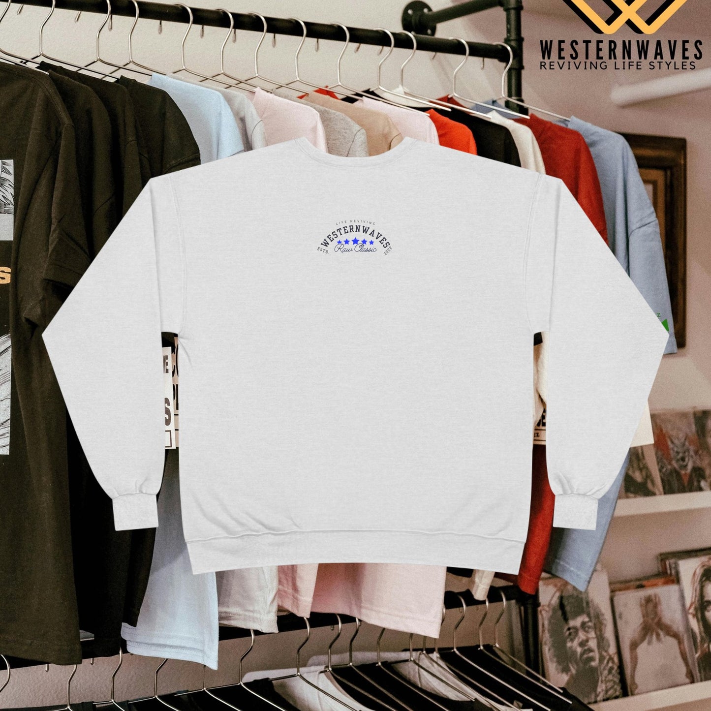 Unisex EcoSmart® Crewneck Sweatshirt_ N3 Series USESCNSS PT2WW001_ Limited Edition Perfect Blend of Comfort, Style, & Sustainability by WesternWaves: