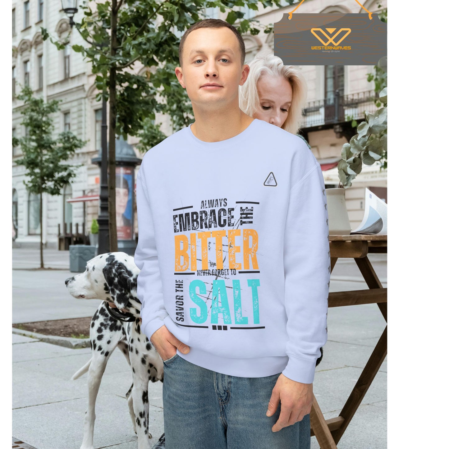 Unisex Lightweight Crewneck Sweatshirt_ N2 Series ULWCSS PT2WW005_Limited Edition Unparalleled Quality by WesternWaves: