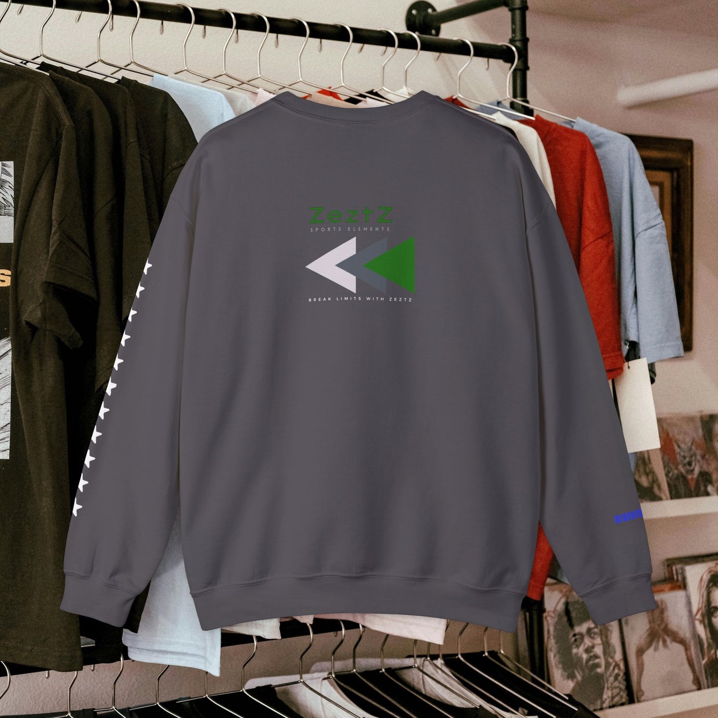 Unisex Heavy Blend™ Crewneck Sweatshirt_ N2+ Sports Series UHBCSS PT2WW008_ Limited Edition ‘Zeztz’ Brand Sports Elements by WesternWaves: