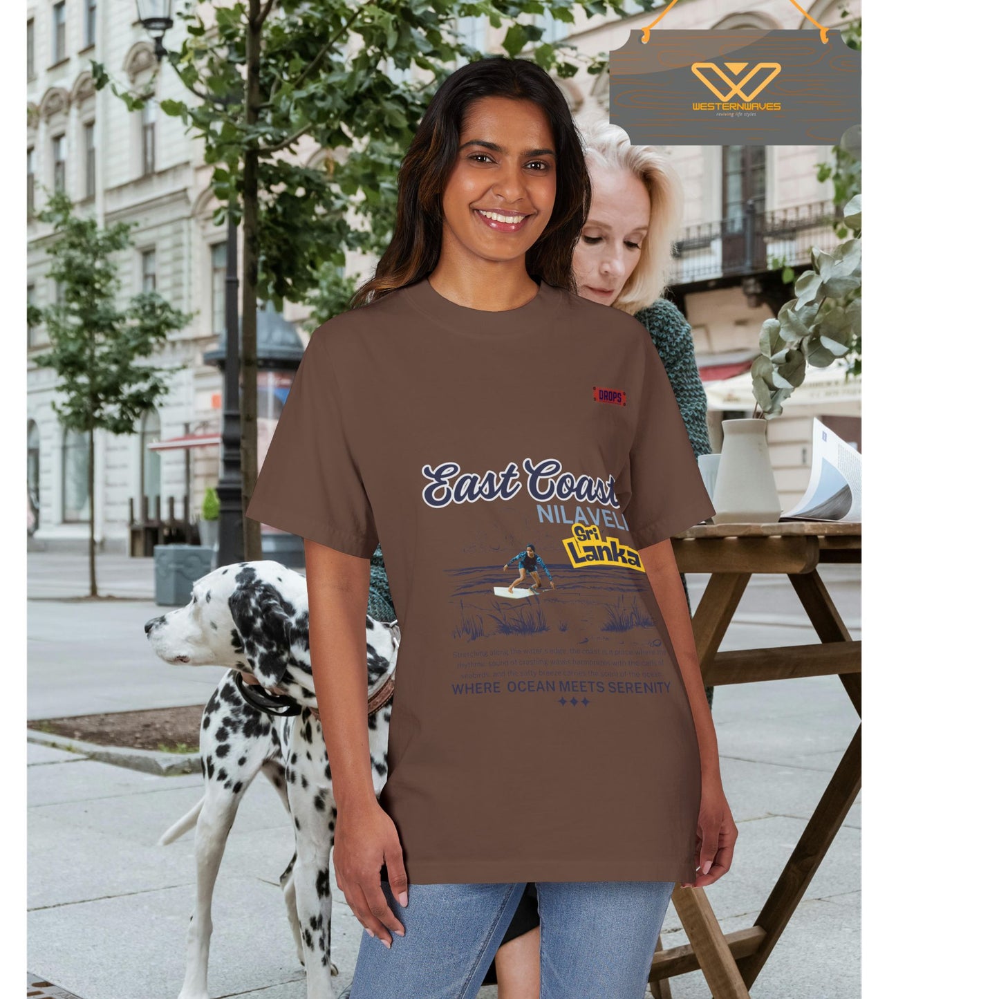 Unisex Garment-Dyed Drop-Shoulder T-Shirt_ N7* Series USGDDSTSHIRT PT2WW002_ Limited Edition Style & Comfort by WesternWaves: