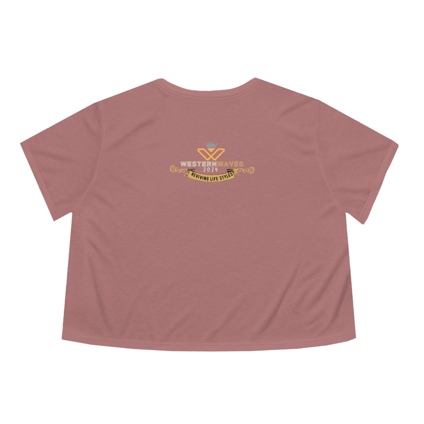 Women's Flowy Cropped Tee_ N+ Series WFCT PT2WW002_ Chic Comfort Tee by Bella + Canvas_ Limited Edition by WesternWaves: