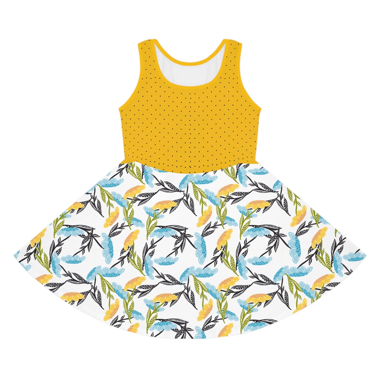Girls' Sleeveless Sundress AOP_ Summer Delight for Chic _ N2 Series GSSAOP PT2WW001_ Limited Edition by WesternWaves: