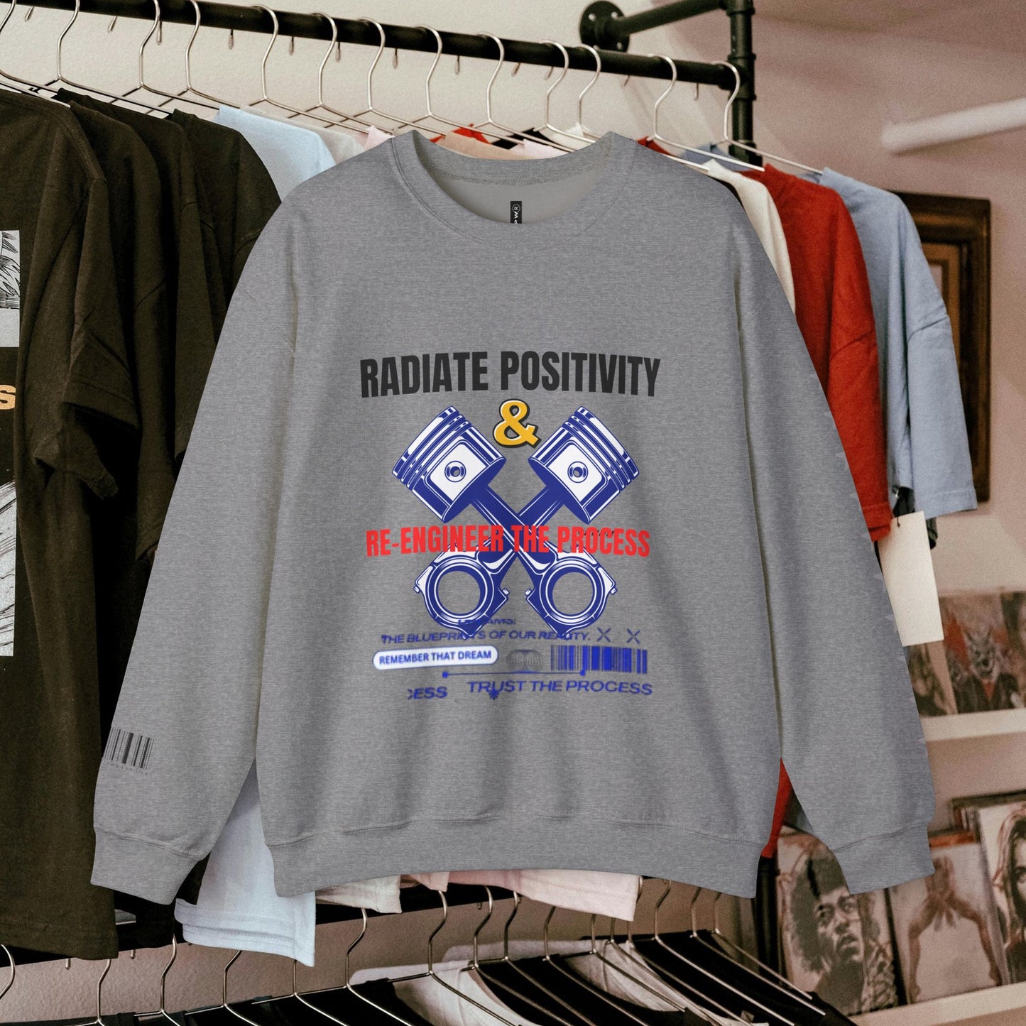 Unisex Heavy Blend™ Crewneck Sweatshirt_ N2+ Series UHBCSS PT2WW003_ Limited Edition Pure Luxury by WesternWaves: