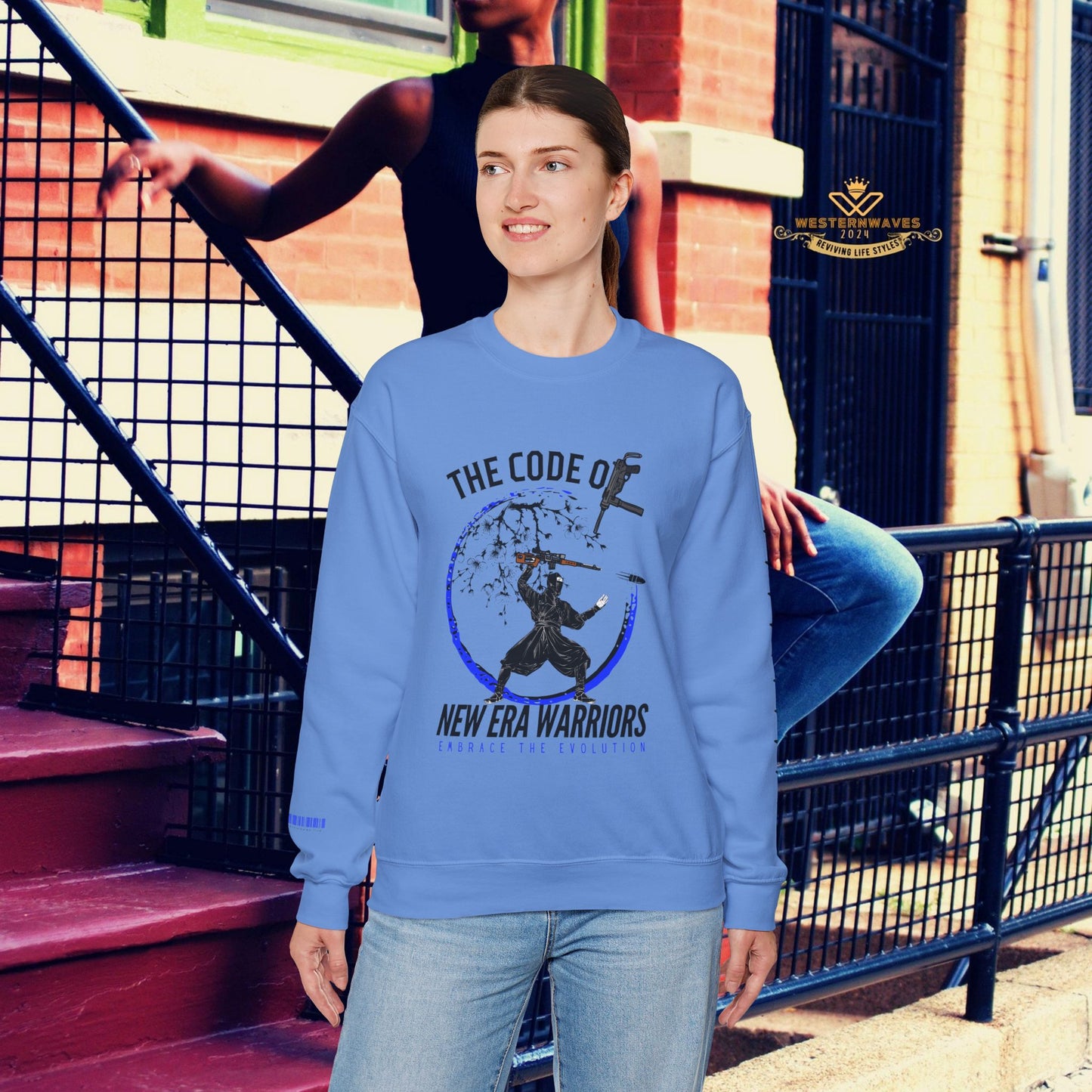 Unisex Heavy Blend™ Crewneck Sweatshirt_ N3+ Series UHBCSS PT2WV010_ Limited Edition Timeless Style by WesternWaves: