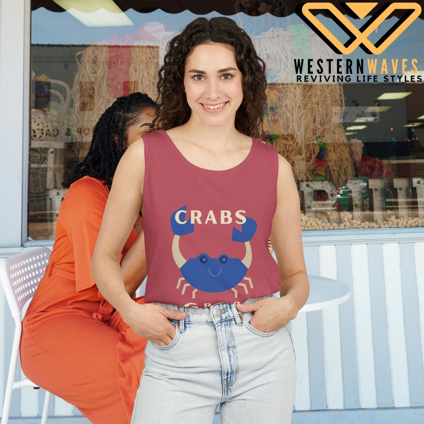 Unisex Garment-Dyed Tank Top_ N2+ Series USGDTT PT2WW013_ Limited Edition Comfort & Style by WesternWaves:
