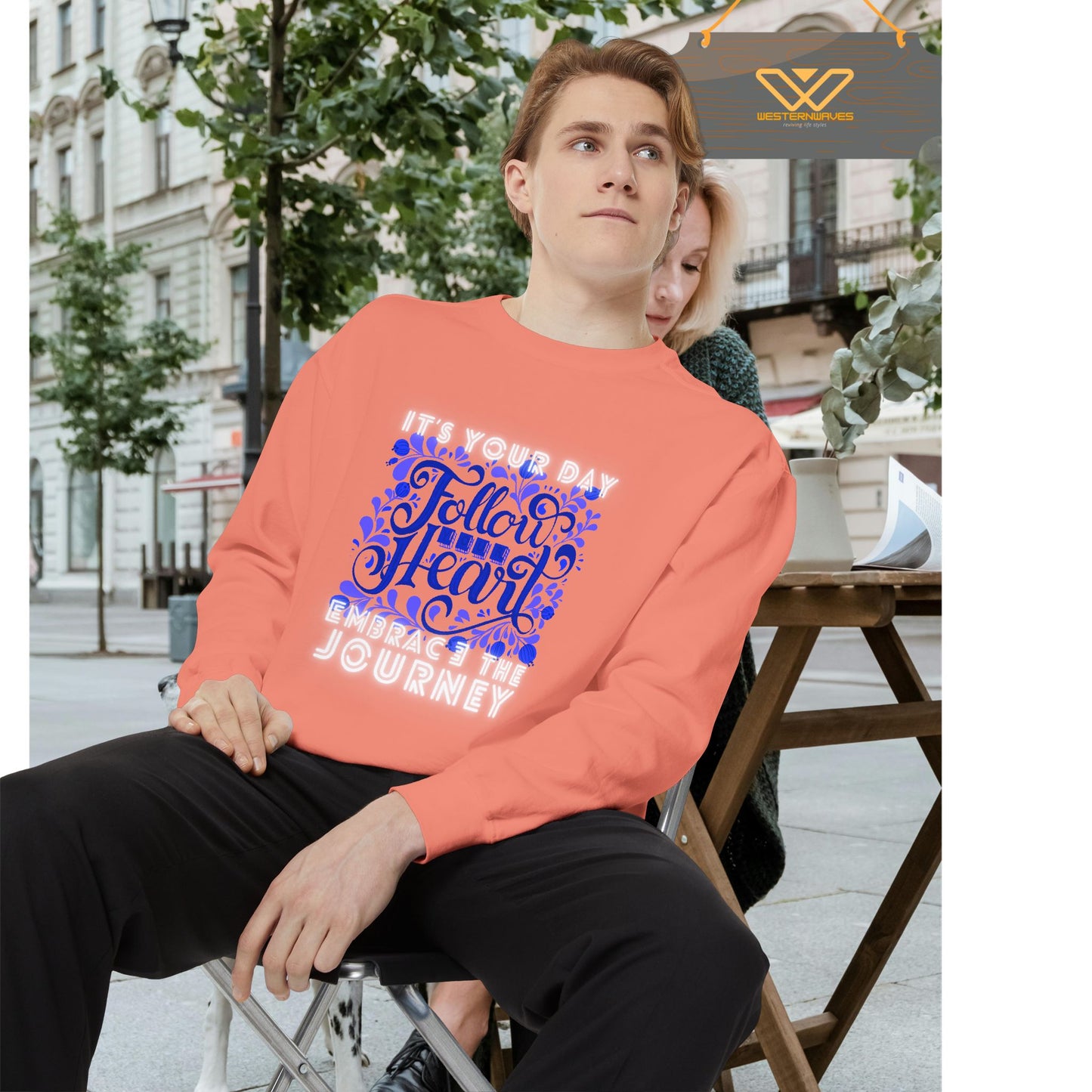 Unisex Garment-Dyed Sweatshirt_ N3+ Series UGDSS PT2WW002_ Limited Edition by WesternWaves_