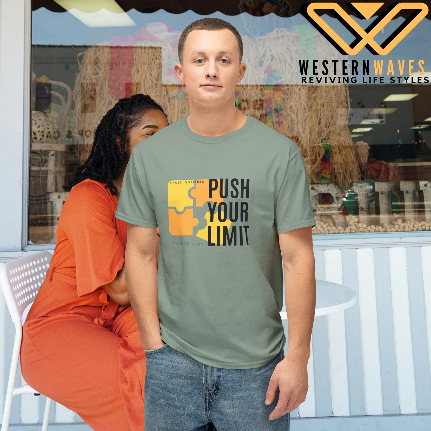 Unisex HD Cotton™ T-shirt_ N+ Series USHDCTS PT2WW001_ Limited Edition Unisex HD Cotton™ T-shirt by WesternWaves: