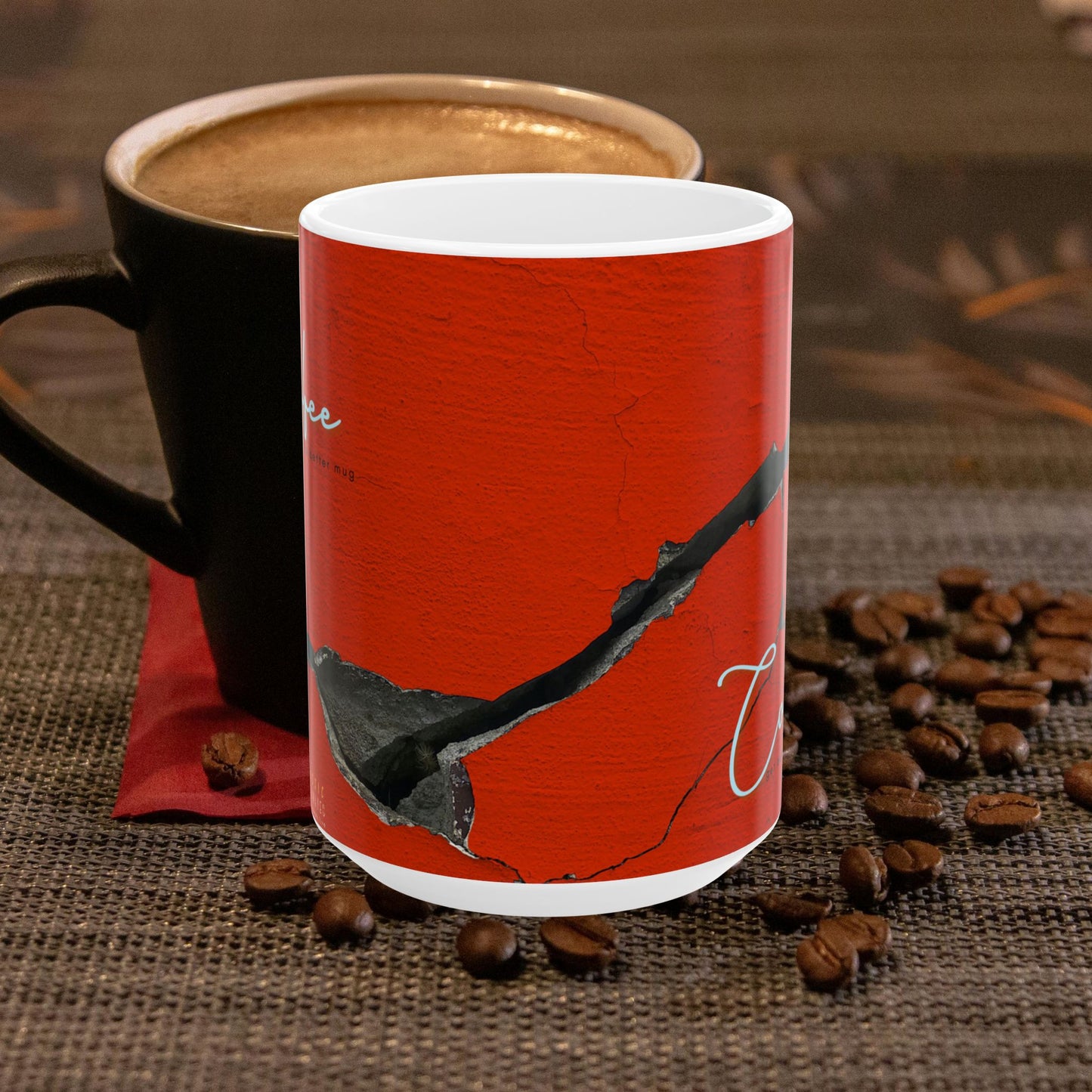 Ceramic Mug (11oz, 15oz)_ N3+ Series CM11, 15OZ PT2WW009_ Limited Edition Ceramic Masterpiece by WesternWaves: