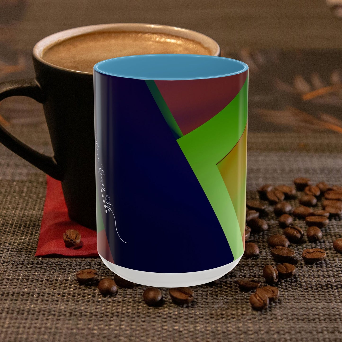 Accent Coffee Mug 11, 15oz_ N3+ Series ACM11OZ PT2WW018_ Limited Edition Perfect Blend of Style by WesternWaves: