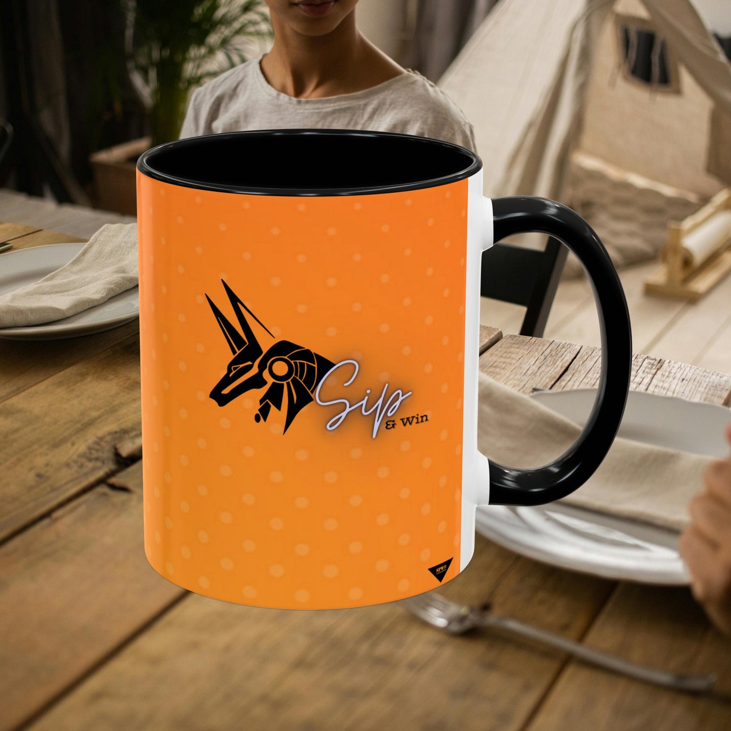 Accent Coffee Mug 11, 15oz_ N2+ Series ACM11OZ PT2WW005_ Vibrant Limited Edition Design by WesternWawes: