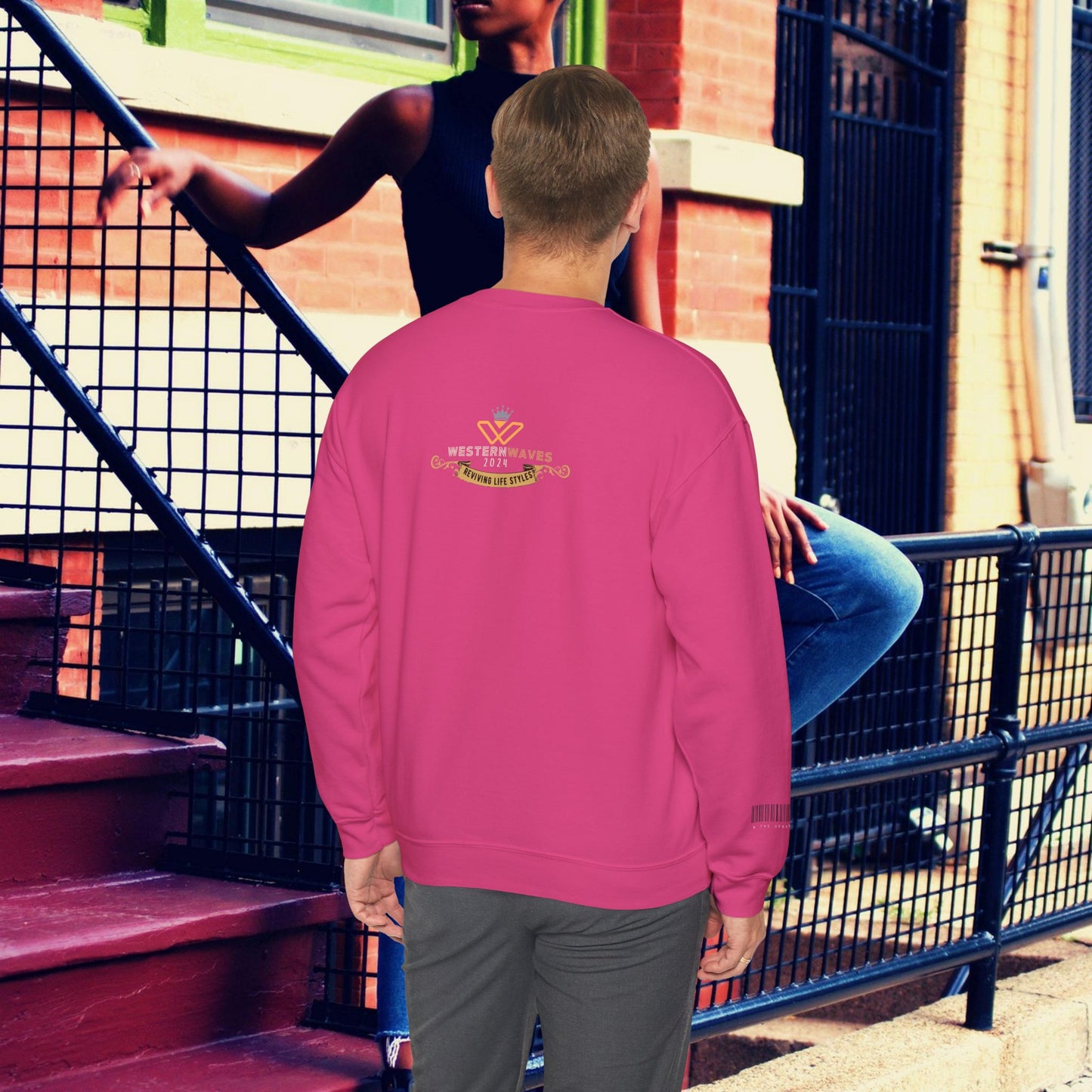 Unisex Heavy Blend™ Crewneck Sweatshirt_ N3+ Series UHBCSS PT2WW006_ Limited Edition Pure Luxury By WesternWaves: