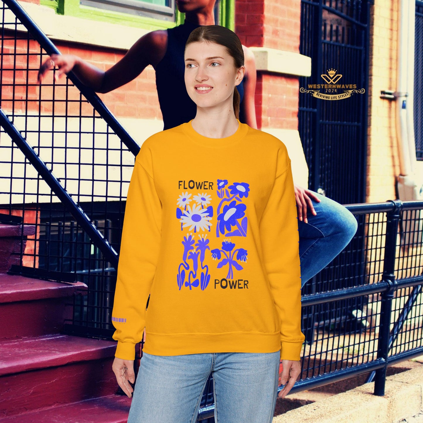 Unisex Heavy Blend™ Crewneck Sweatshirt_ N3+ Series UHBCSS PT2WW030_ Limited Edition Pure Luxury By WesternWaves: