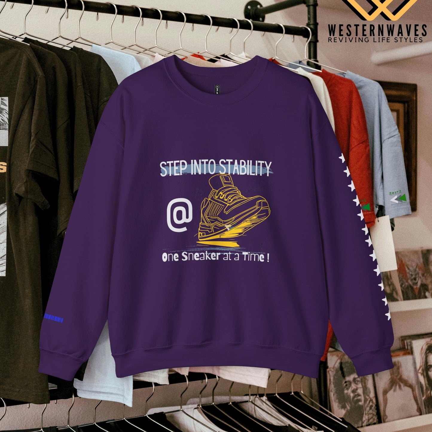 Unisex Heavy Blend™ Crewneck Sweatshirt_ N3+ Series UHBCSS PT2WW033_ Limited Edition Pure Luxury By WesternWaves: