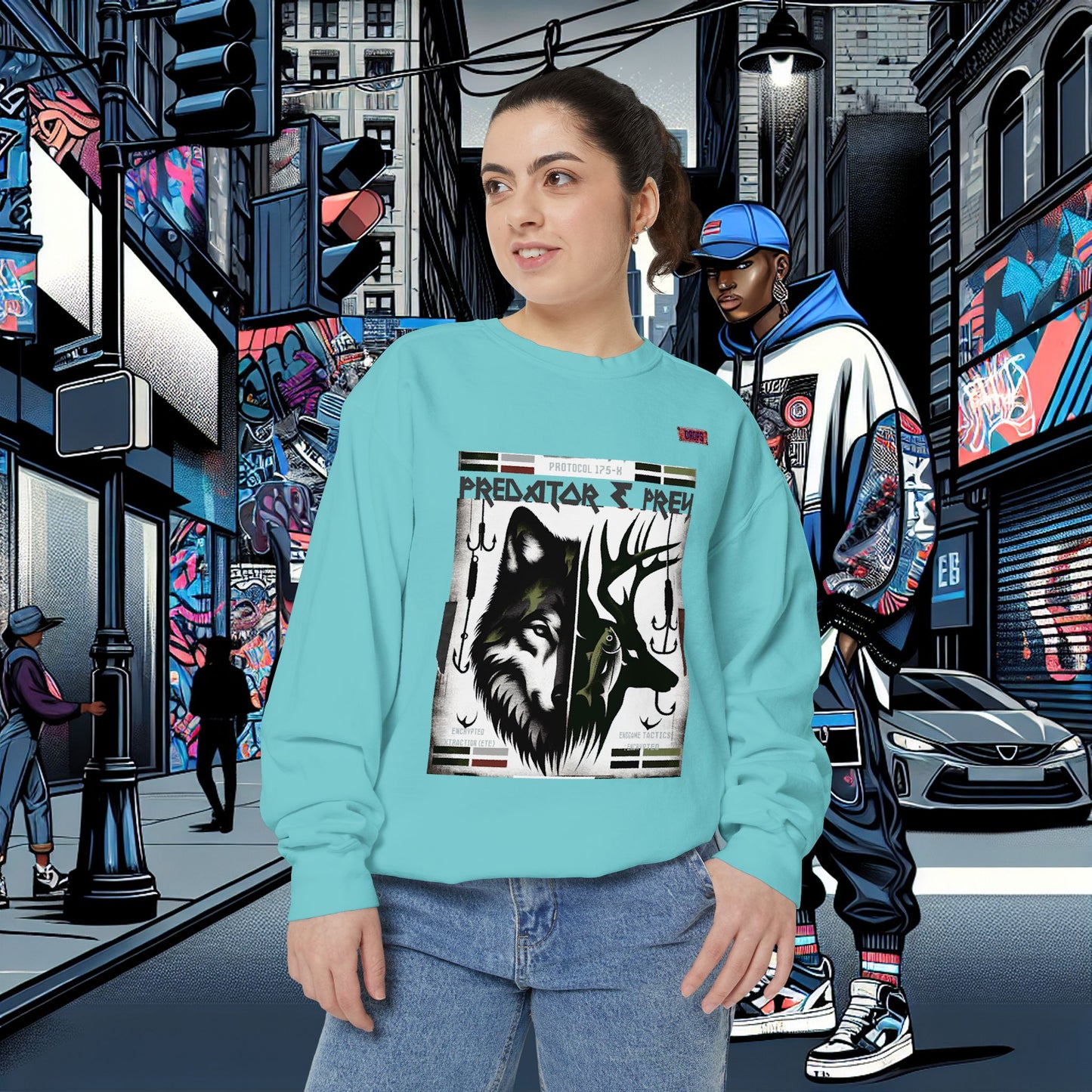 Predator & Prey Sweatshirt_ 03 Sep 2025_ Cozy Unisex Pullover, Nature Lover Apparel, Gifts for Wildlife Enthusiasts, Fall Fashion Layer