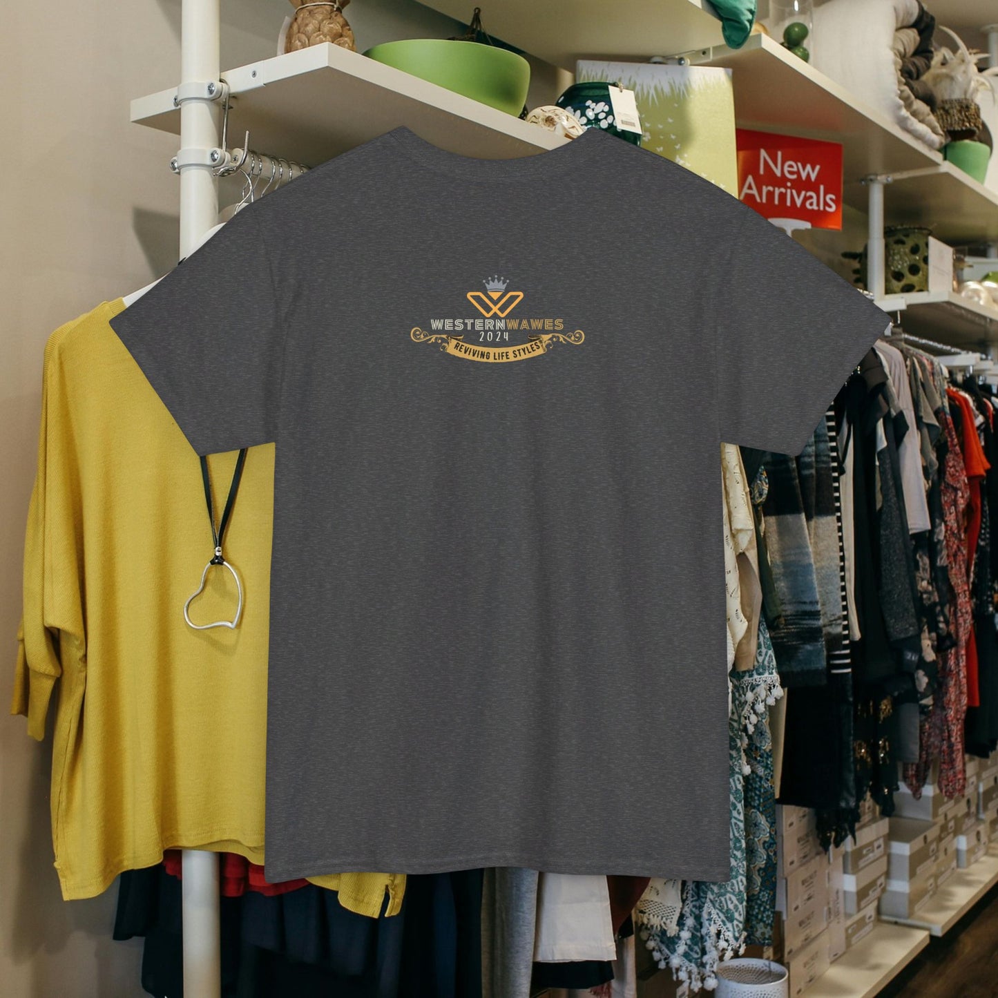 Unisex Heavy Cotton Tee_ Crafted from premium 100% cotton_ N+ Series UHCT PT2WW005_ Limited Edition by WesternWaves: