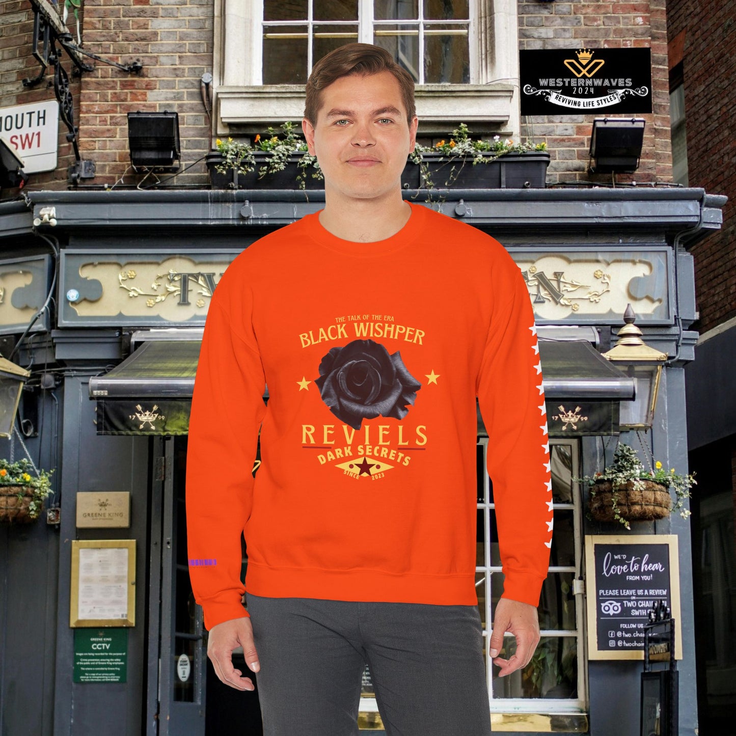 Unisex Heavy Blend™ Crewneck Sweatshirt_ N3+ Series UHBCSS PT2WV011_ Limited Edition Pure Luxury by WesternWaves: