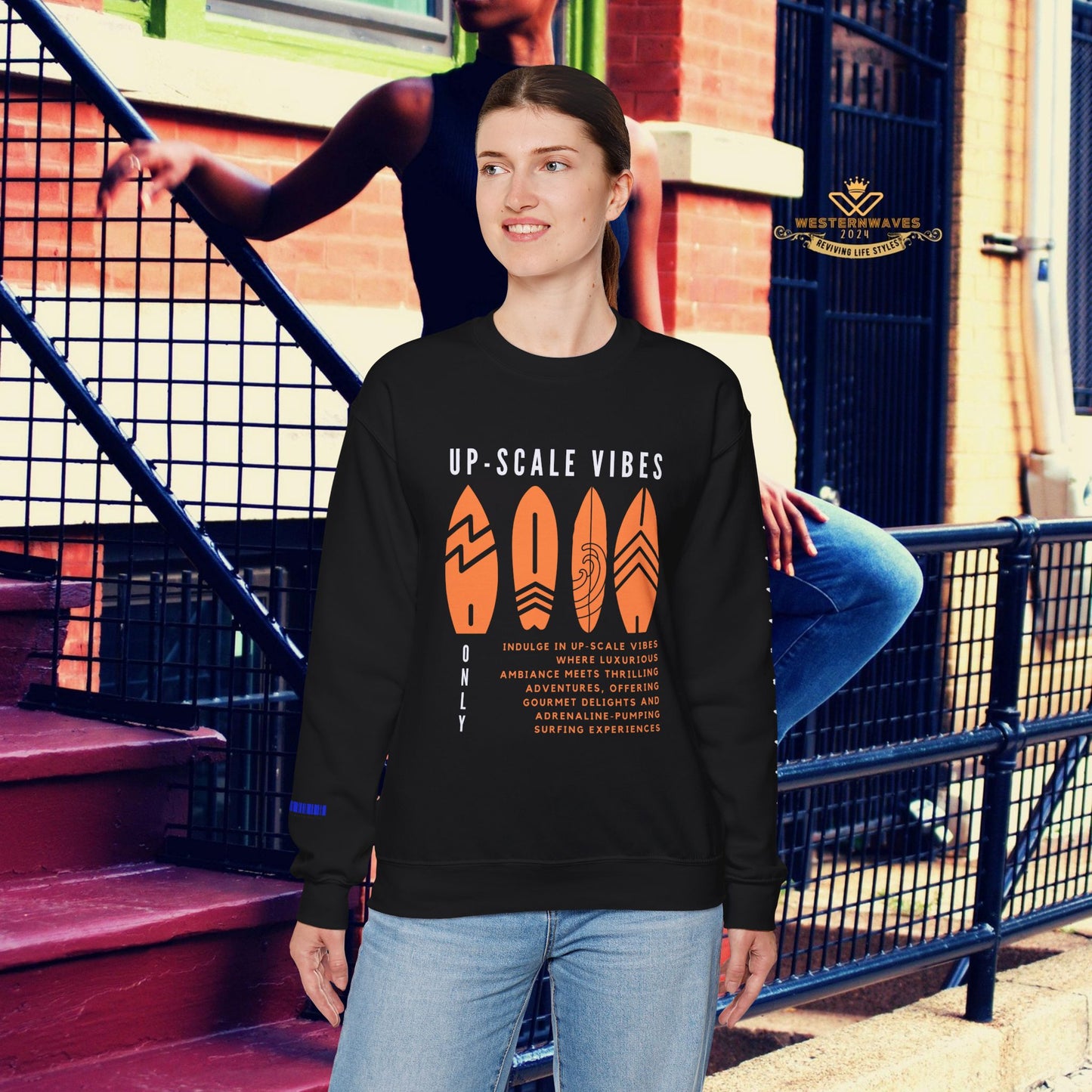 Unisex Heavy Blend™ Crewneck Sweatshirt_ N3+ Series UHBCSS PT2WW009_ Limited Edition Pure Luxury by WesternWaves:
