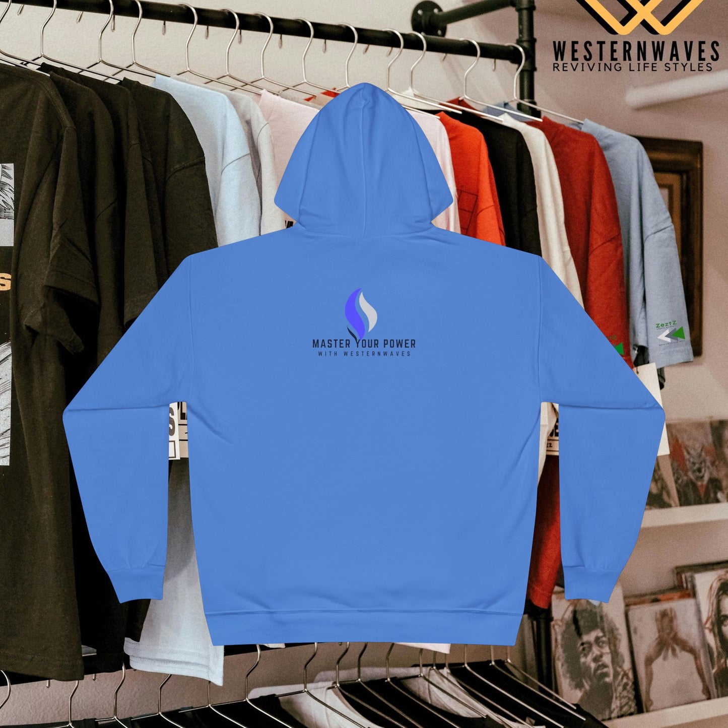 Unisex EcoSmart® Pullover Hoodie Sweatshirt_ N2+ Series USESPOHSS PT2WW001_ LImited Edition Quality Garment by WesternWaves: