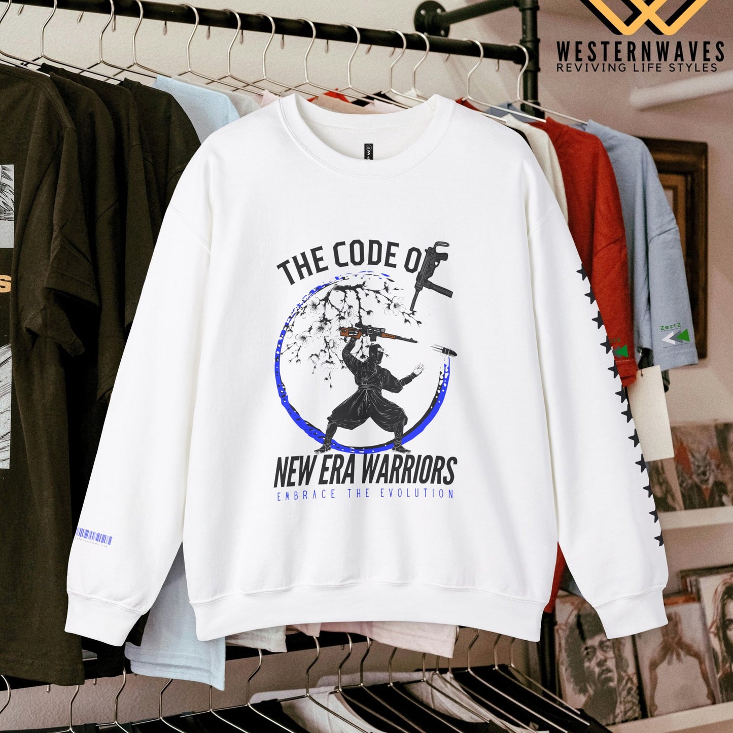 Unisex Heavy Blend™ Crewneck Sweatshirt_ N3+ Series UHBCSS PT2WV010_ Limited Edition Timeless Style by WesternWaves: