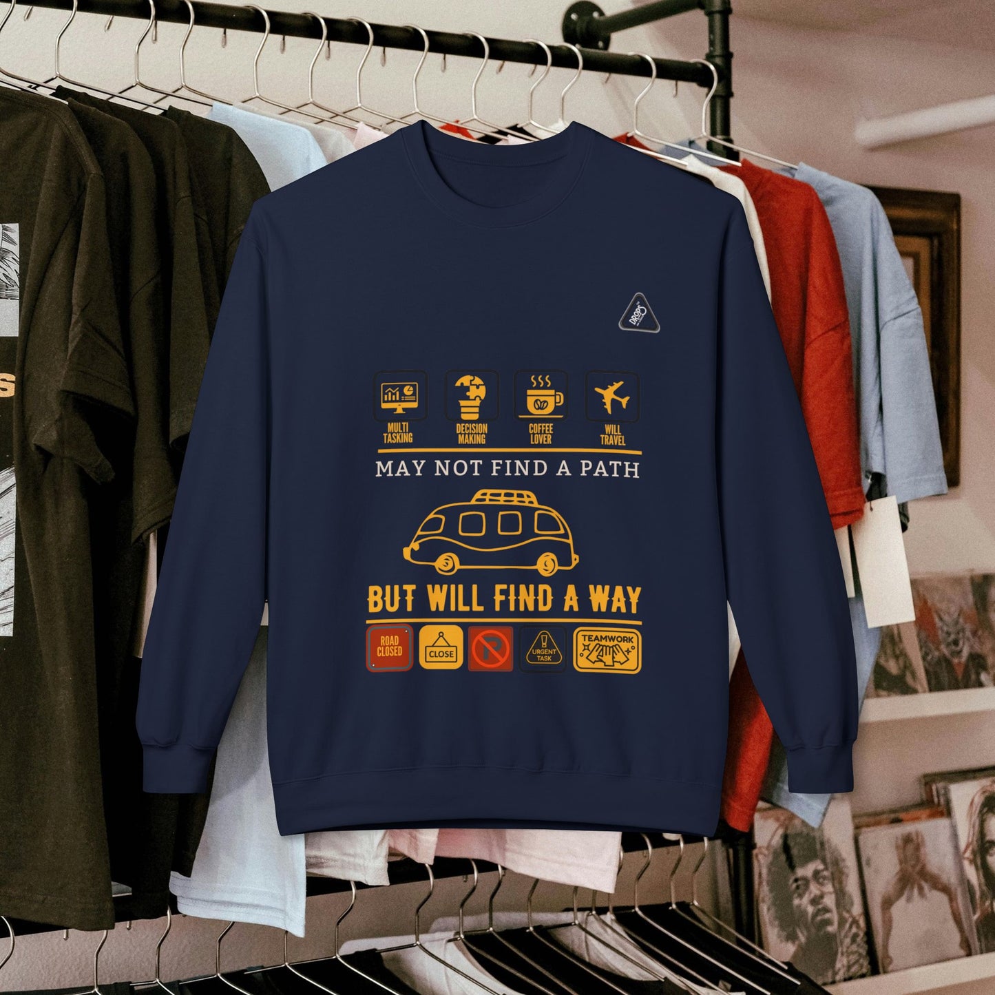 Inspirational Travel Crewneck Sweatshirt - 'May Not Find a Path, But Will Find a Way'_ 02 May 2025_ 001