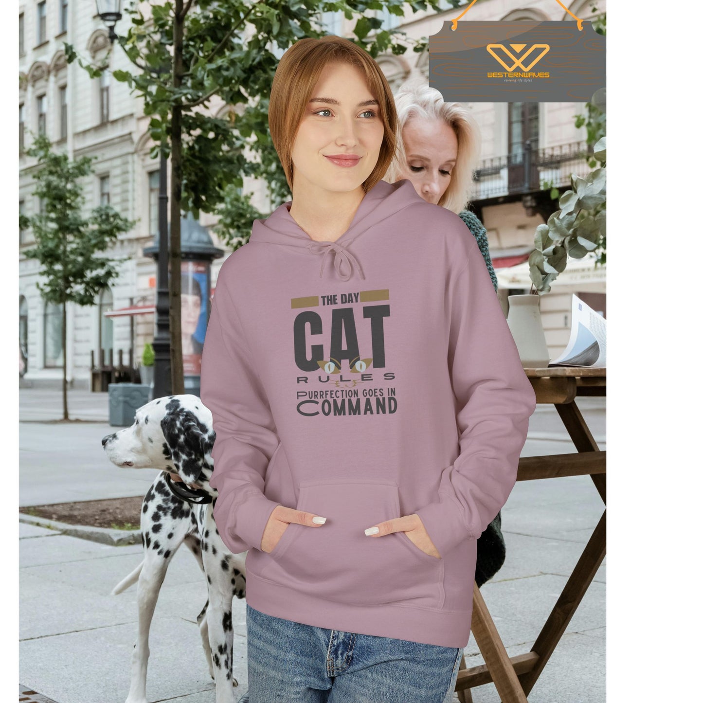 Unisex Midweight Softstyle Fleece Hoodie_ N3+ Series USMWSSFH PT2WW008_ Limited Edition Luxuriously Soft 100% Cotton Face by WesternWaves: