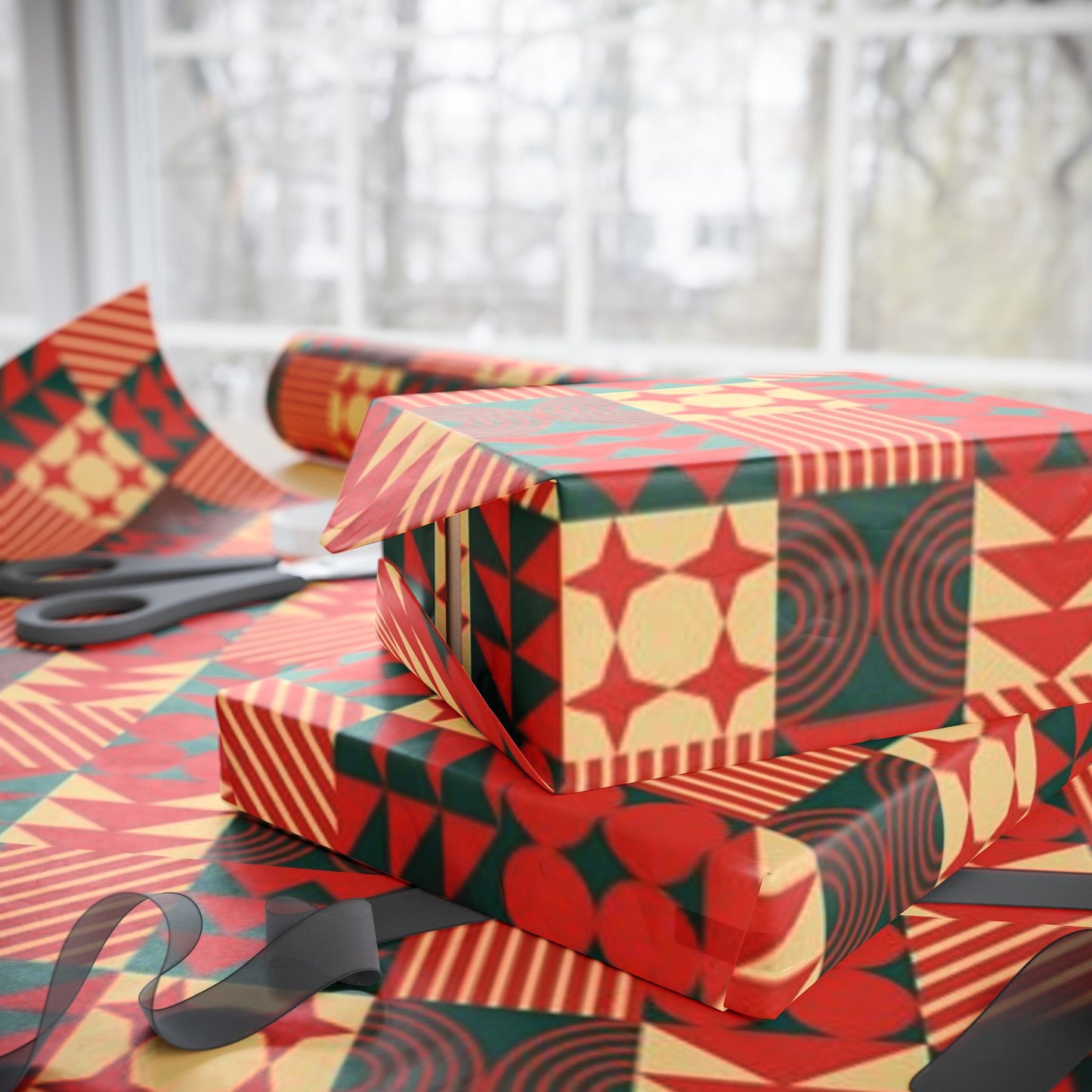Wrapping Papers - Elegant Black Pattern - Perfect for Gift Giving and Special Occasions_ N6+ Series WPEPG PT2WW002_ Limited Edition by WesternWaves: