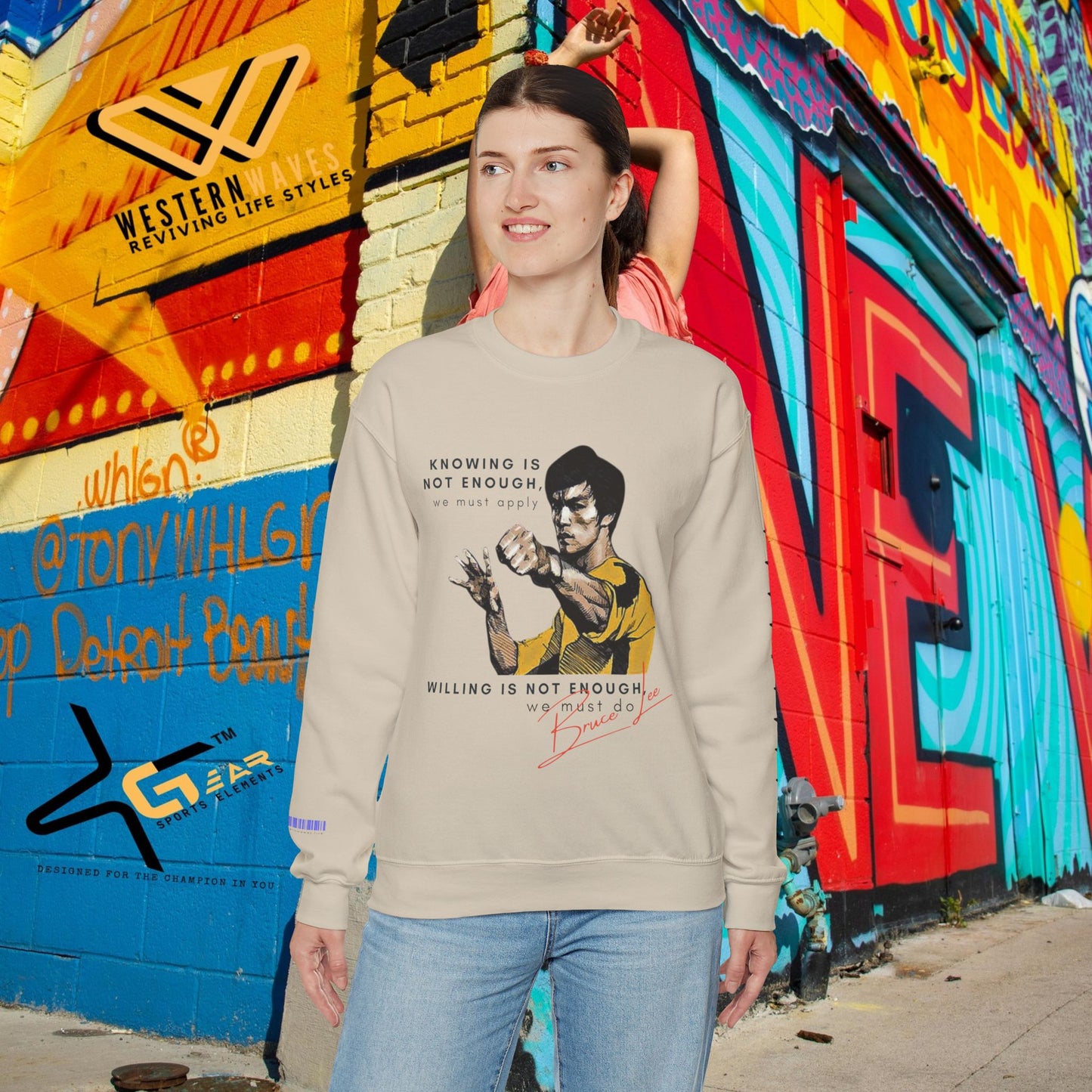 Unisex Heavy Blend™ Crewneck Sweatshirt_ N2+ Sports Series UHBCSS PT2WW008_ Limited Edition ‘Zeztz’ Brand Sports Elements by WesternWaves: