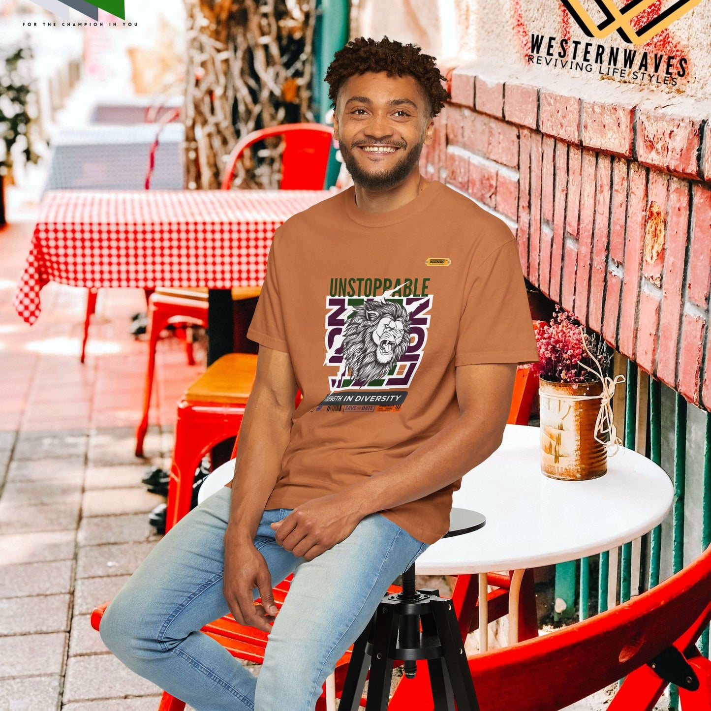 Unisex Garment-Dyed T-Shirt_ 26 June 2025_ Limited Edition Strength in Diversity by WesternWaves: