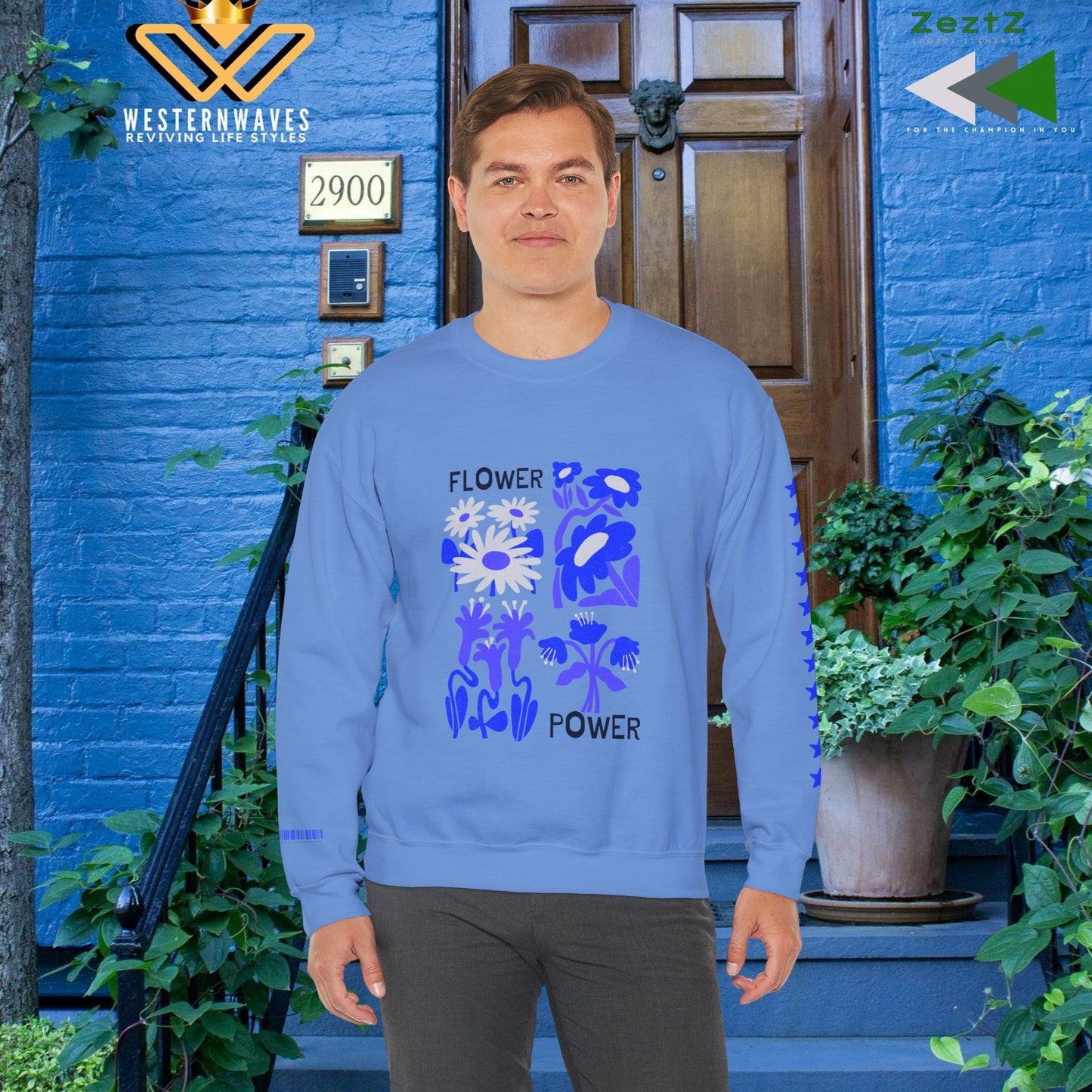 Unisex Heavy Blend™ Crewneck Sweatshirt_ N3+ Series UHBCSS PT2WW030_ Limited Edition Pure Luxury By WesternWaves: