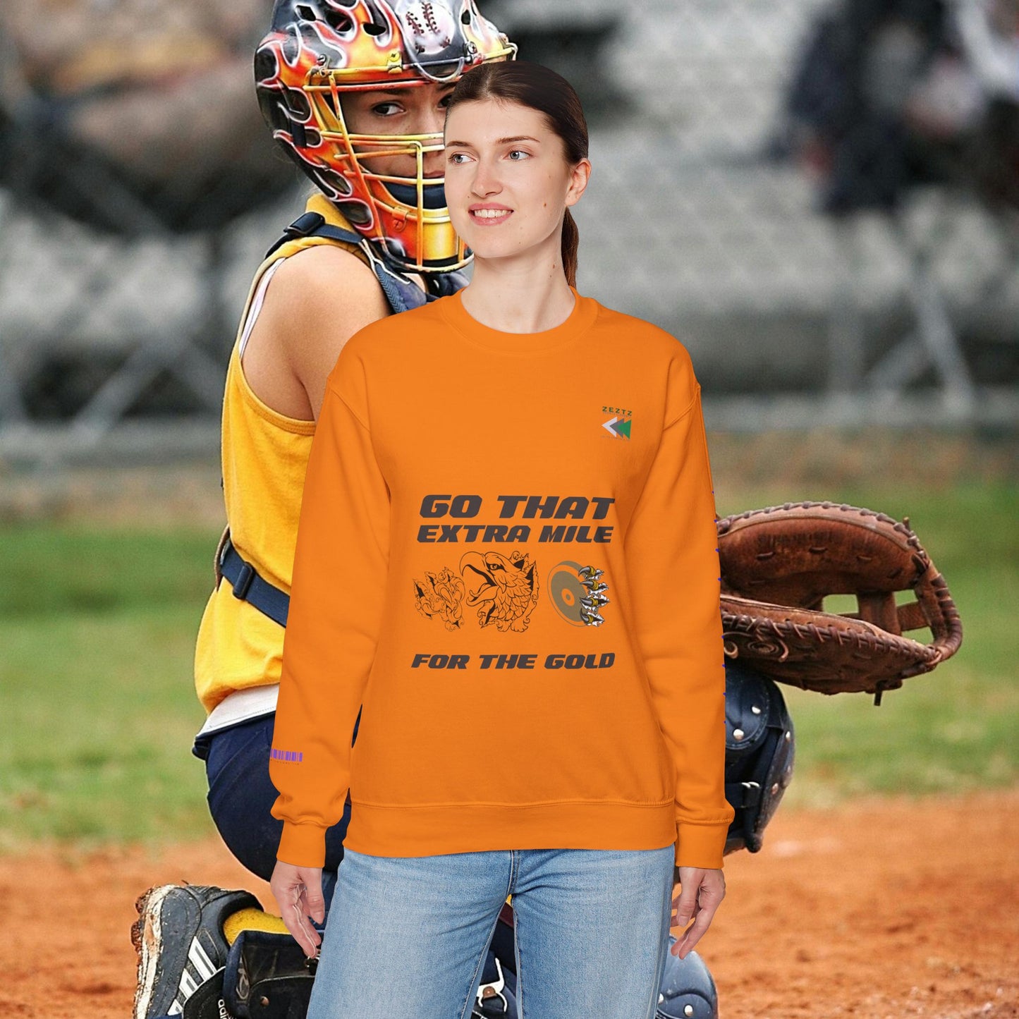 Unisex Heavy Blend™ Crewneck Sweatshirt_ N2 Sports Series UHBCSS PT2WW005_ Limited Edition ‘Zeztz’ Brand Sports Elements by WesternWaves: