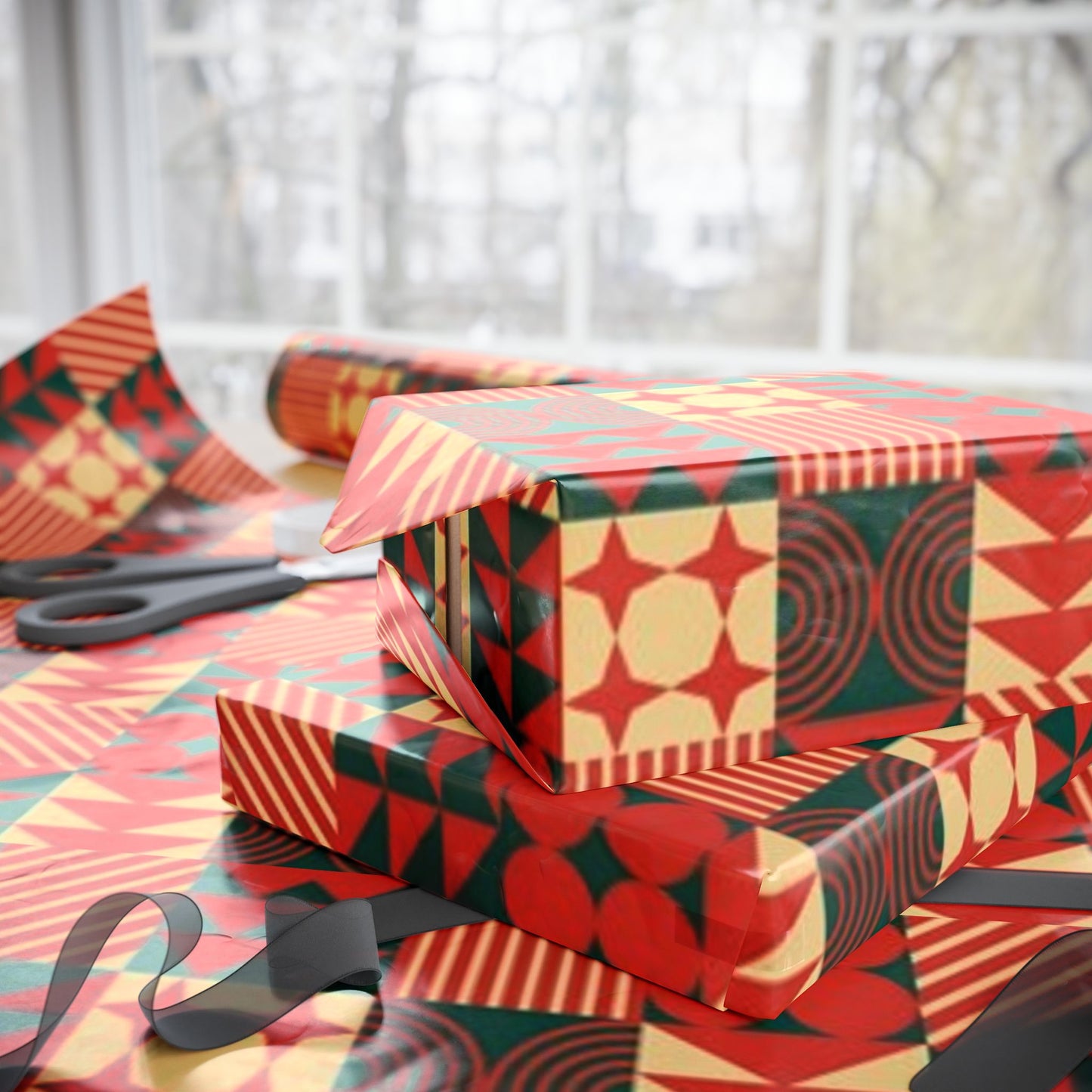 Wrapping Papers - Elegant Black Pattern - Perfect for Gift Giving and Special Occasions_ N6+ Series WPEPG PT2WW002_ Limited Edition by WesternWaves:
