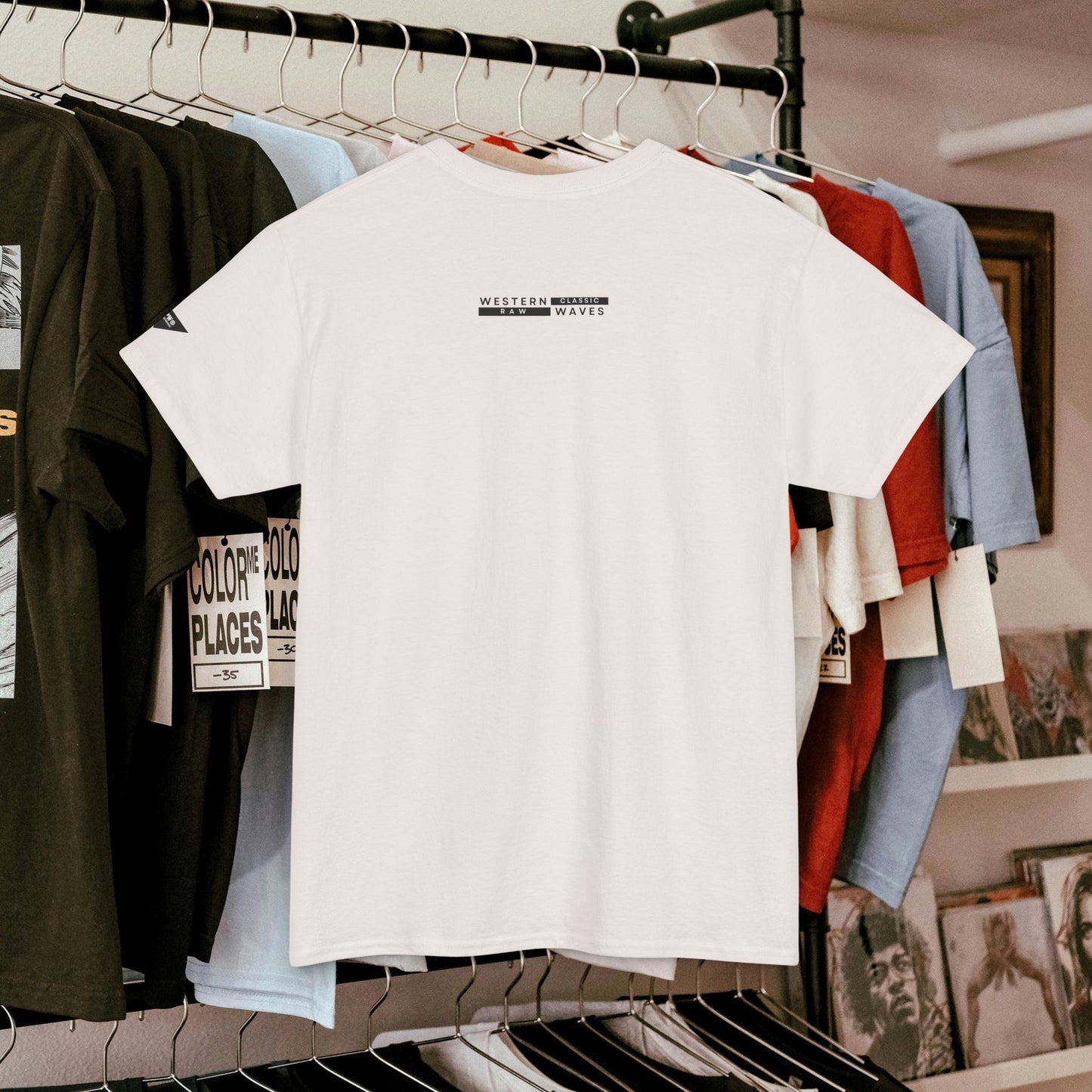 Unisex Heavy Cotton Tee_ Crafted from premium 100% cotton_ N2* Series UHCT PT2WV008_ Limited Edition Epitome of Comfort & Durability by WesternWaves: