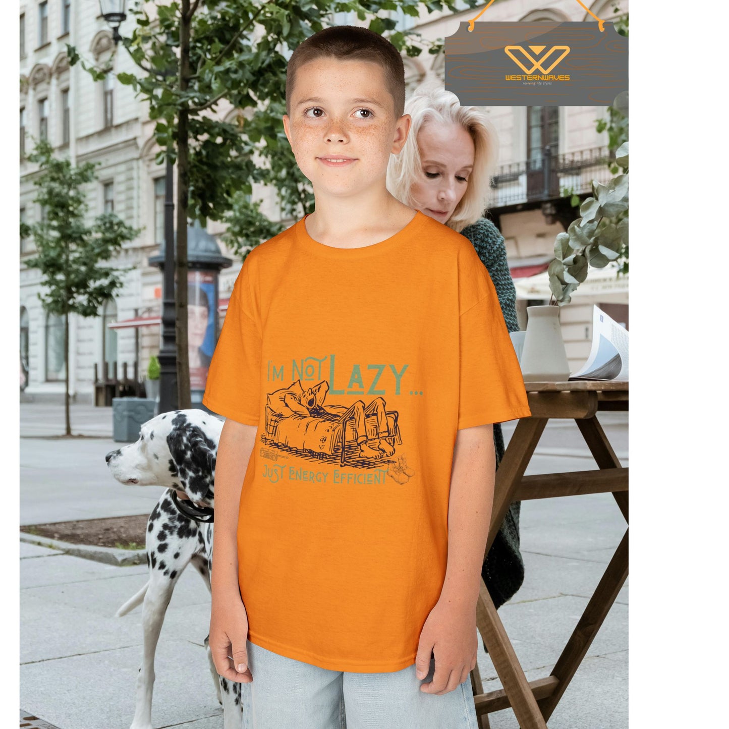 Kids Heavy Cotton™ Tee_ N2+ Series KHCT PT2WW009_ Limited Edition Durable Comfort for Every Adventure by WesternWaves: