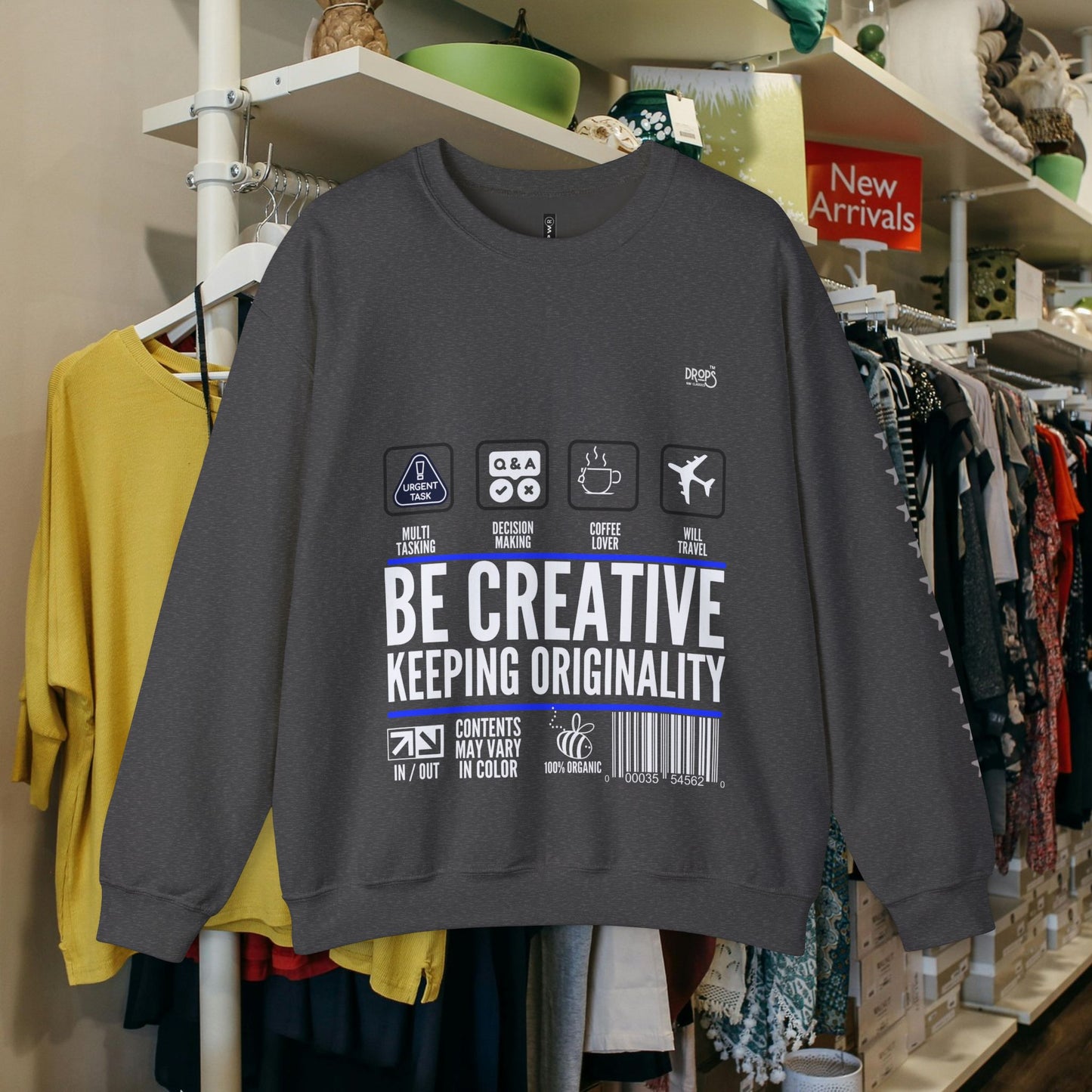 Unisex Heavy Blend™ Crewneck Sweatshirt_ N2 Sports Series UHBCSS PT2WW004_ Limited Edition 'DROPS' Brand Sweatshirt by WesternWaves: