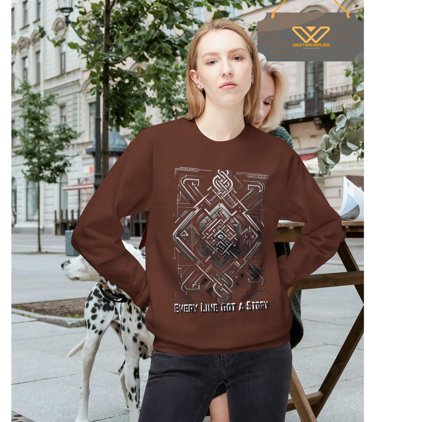 Every Line Got A Story Sweatshirt | Unisex Fleece Crewneck, Cozy Pullover, Artistic Gift, Casual Layer, Everyday Wear