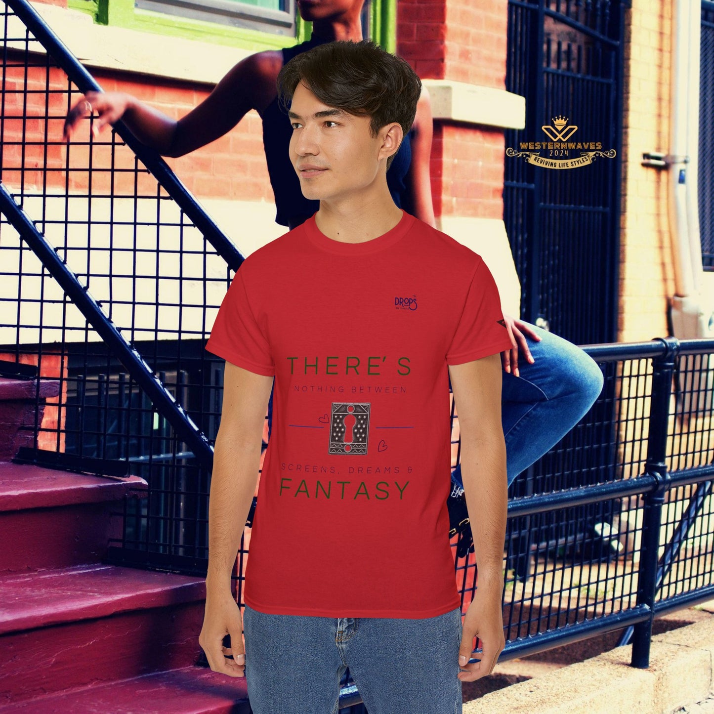 Unisex Ultra Cotton Tee - "There's Nothing Between Screens, Dreams & Fantasy" T-Shirt - Perfect for Dreamers and Creatives_ 07 May 2025_ 001