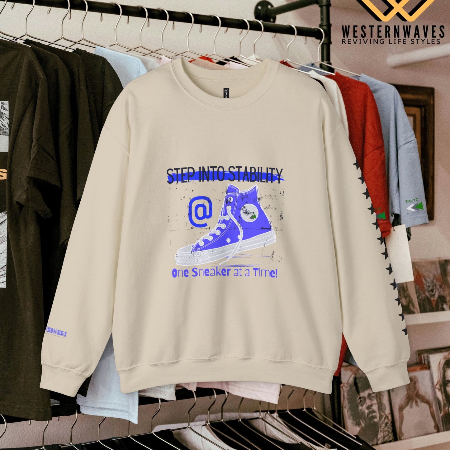 Unisex Heavy Blend™ Crewneck Sweatshirt_ N3+ Series UHBCSS PT2WW031_ Limited Edition Pure Luxury By WesternWaves: