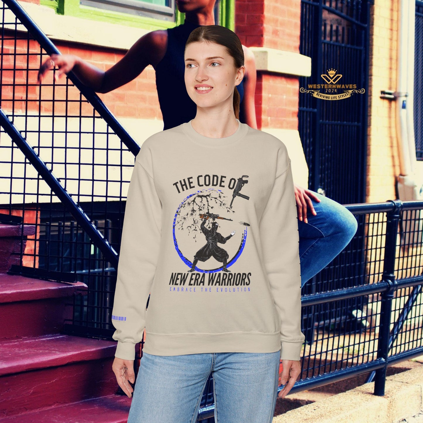 Unisex Heavy Blend™ Crewneck Sweatshirt_ N3+ Series UHBCSS PT2WV010_ Limited Edition Timeless Style by WesternWaves: