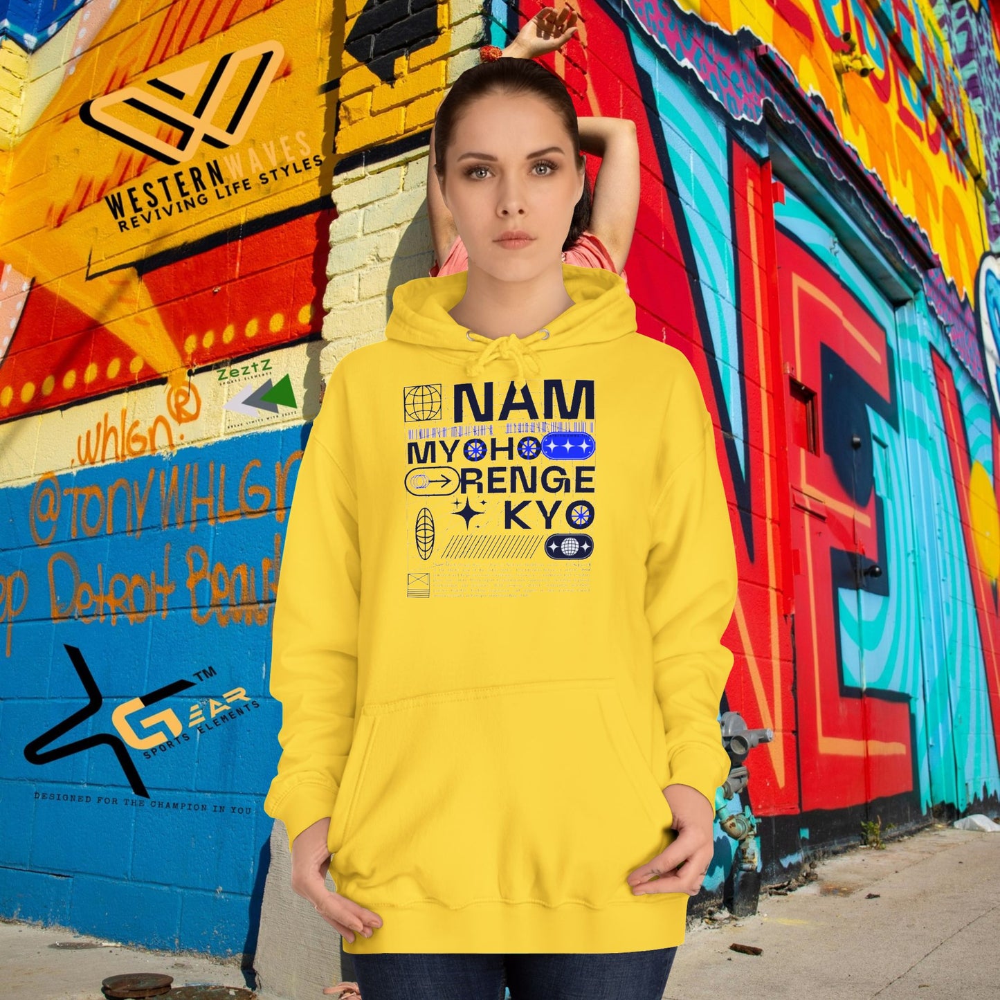Unisex College Hoodie_ N2+ Series USCH PT2WW005_ Limited Edition Timeless Unisex Design by WesternWaves: