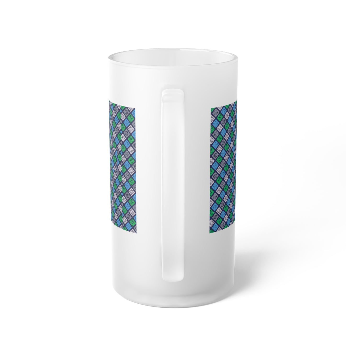 Frosted Glass Beer Mug - Stylish Sipping Essential_ N2 Series FGBM PT2WW009_ Limited Edition Functionality in One Exquisite Packageby WesternWaves